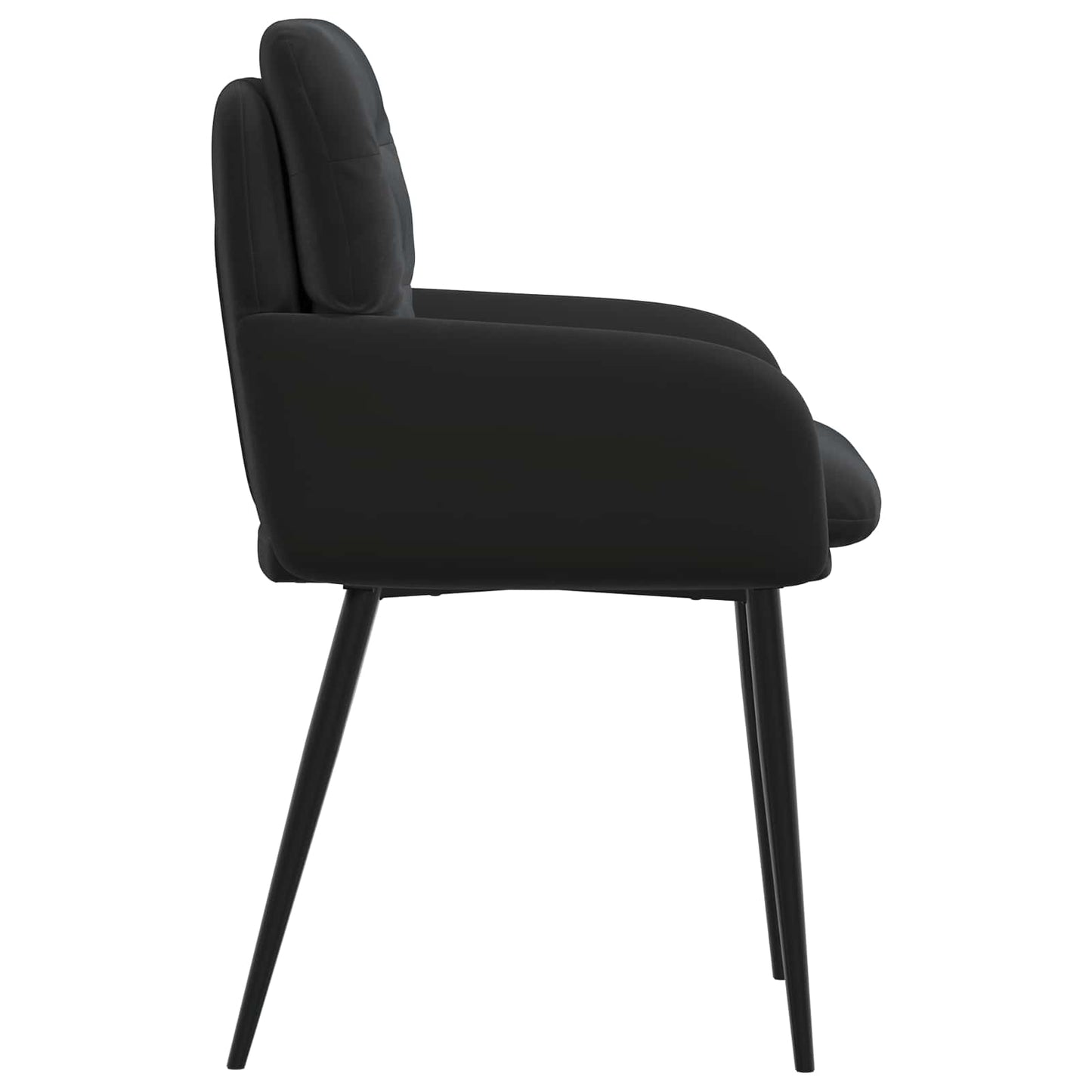 vidaXL Καρέκλες φαγητού 4 pcs Βελούδο Μαύρο 59 x 59,5 x 90 εκ