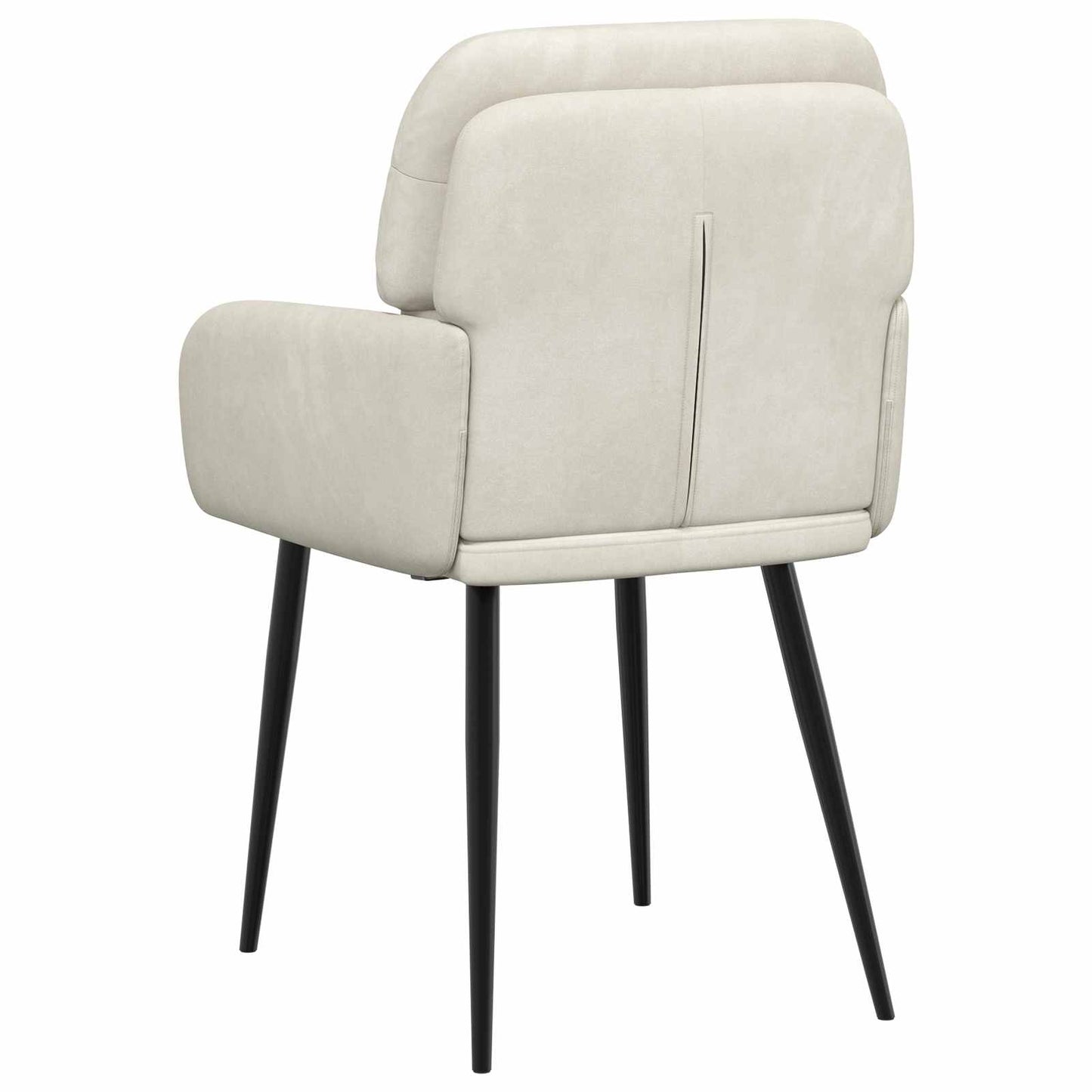vidaXL Καρέκλες φαγητού 4 pcs Βελούδο Κρεμ 59 x 59,5 x 90 εκ