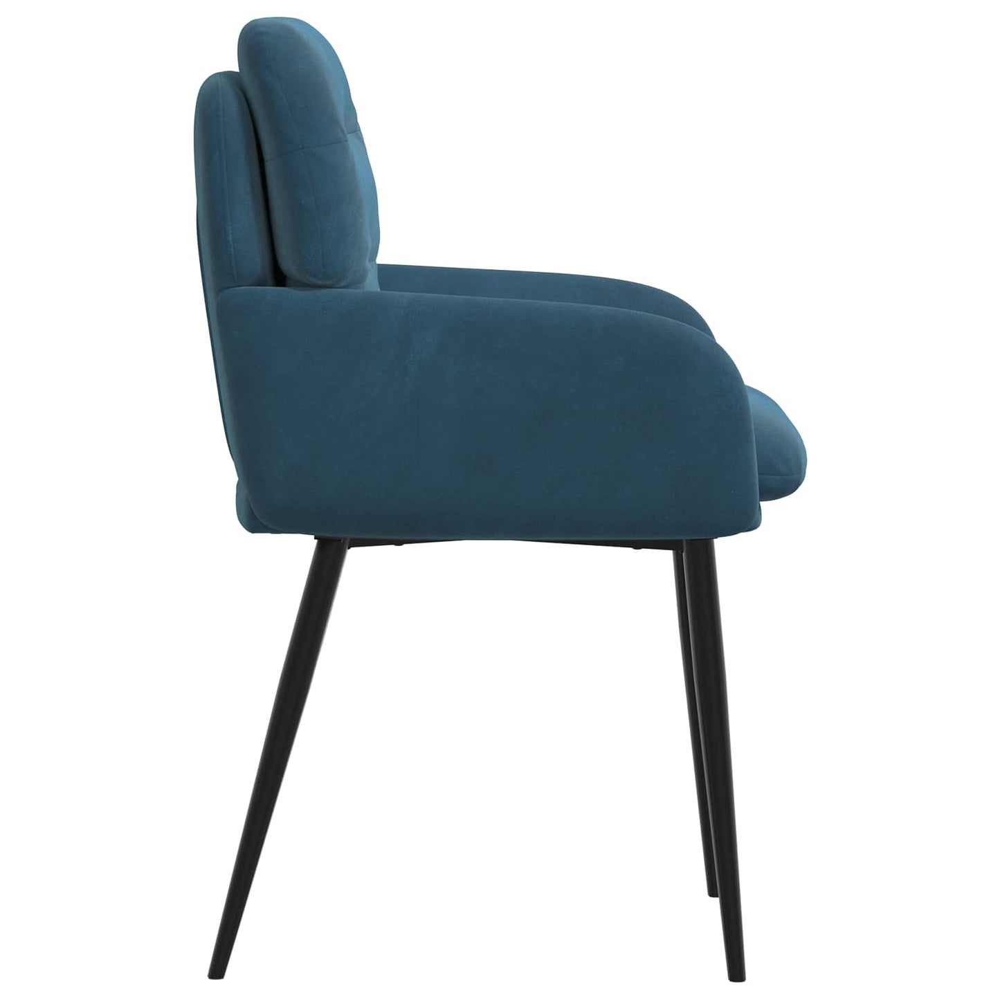 vidaXL Καρέκλες φαγητού 4 pcs Βελούδο Μπλε 59 x 59,5 x 90 εκ