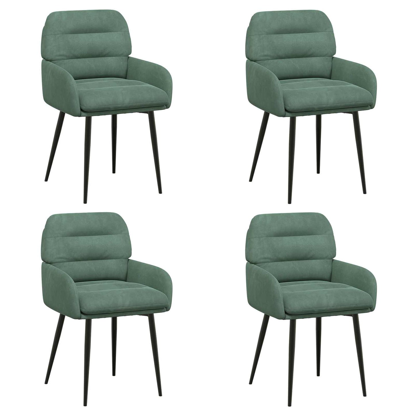 vidaXL Καρέκλες φαγητού 4 pcs Βελούδο Θαλασσί 59 x 59,5 x 90 εκ