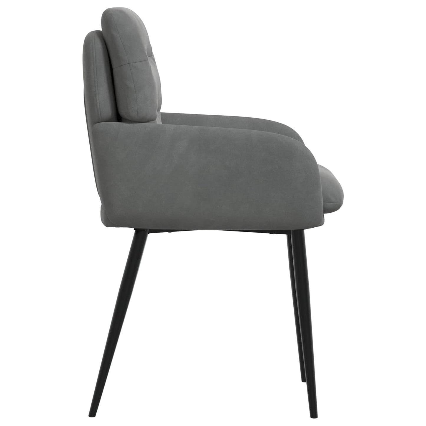 vidaXL Καρέκλες φαγητού 6 pcs Βελούδο Σκούρο Γκρι 59 x 59,5 x 90 εκ
