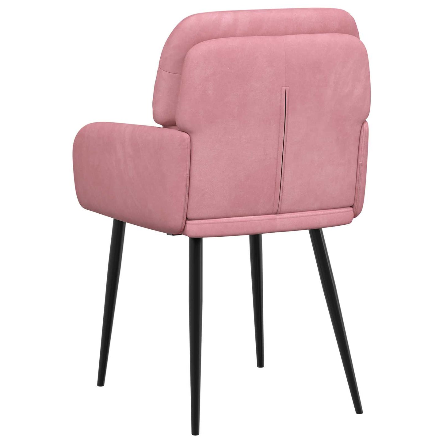 vidaXL Καρέκλες φαγητού 6 pcs Βελούδο Ροζ 59 x 59,5 x 90 εκ