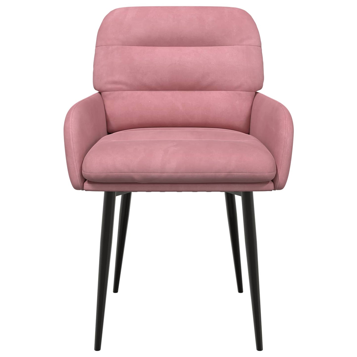 vidaXL Καρέκλες φαγητού 6 pcs Βελούδο Ροζ 59 x 59,5 x 90 εκ