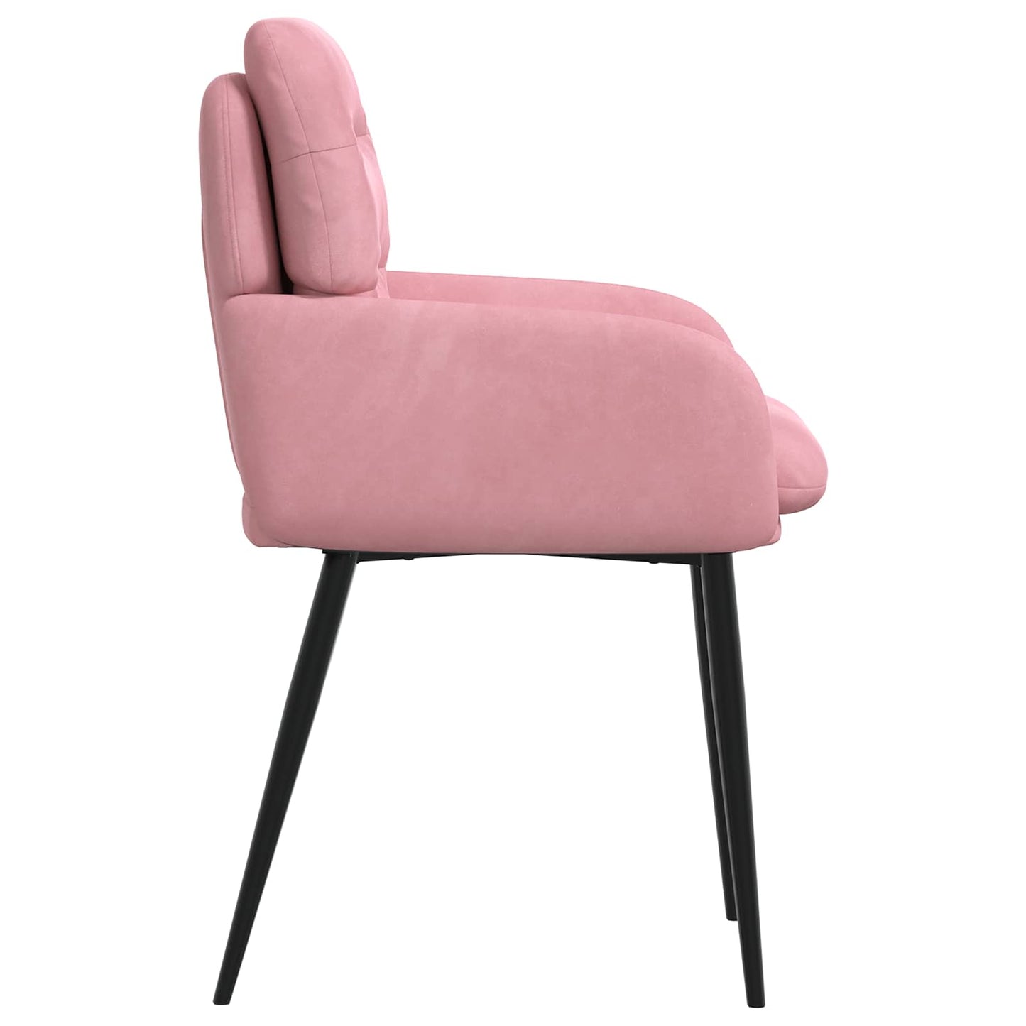 vidaXL Καρέκλες φαγητού 6 pcs Βελούδο Ροζ 59 x 59,5 x 90 εκ