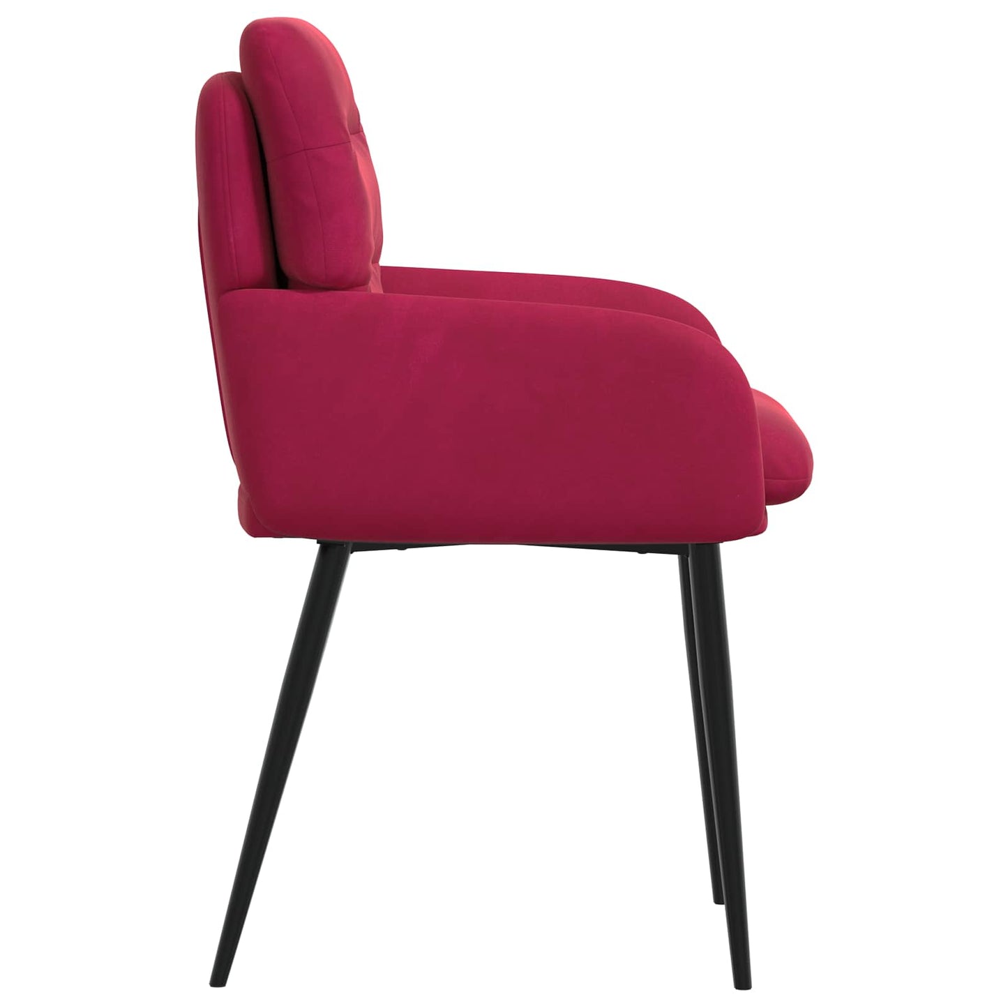 vidaXL Καρέκλες φαγητού 6 pcs Βελούδο Κόκκινο 59 x 59,5 x 90 εκ
