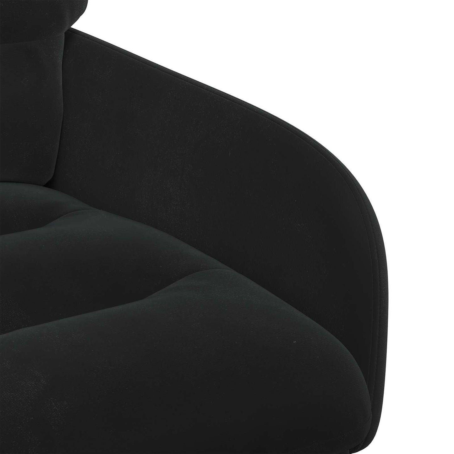 vidaXL Καρέκλες φαγητού 6 pcs Βελούδο Μαύρο 59 x 59,5 x 90 εκ
