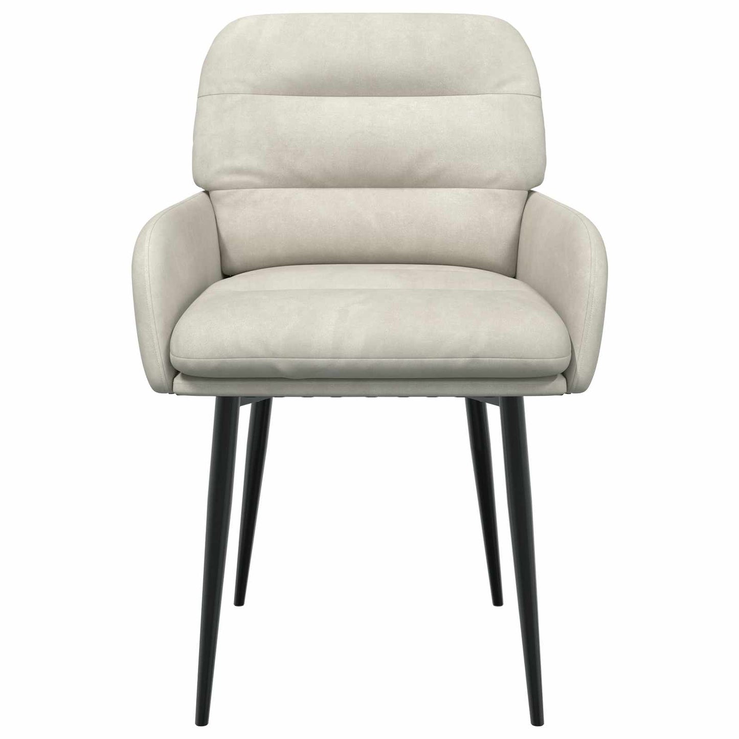 vidaXL Καρέκλες φαγητού 6 pcs Βελούδο Κρεμ 59 x 59,5 x 90 εκ