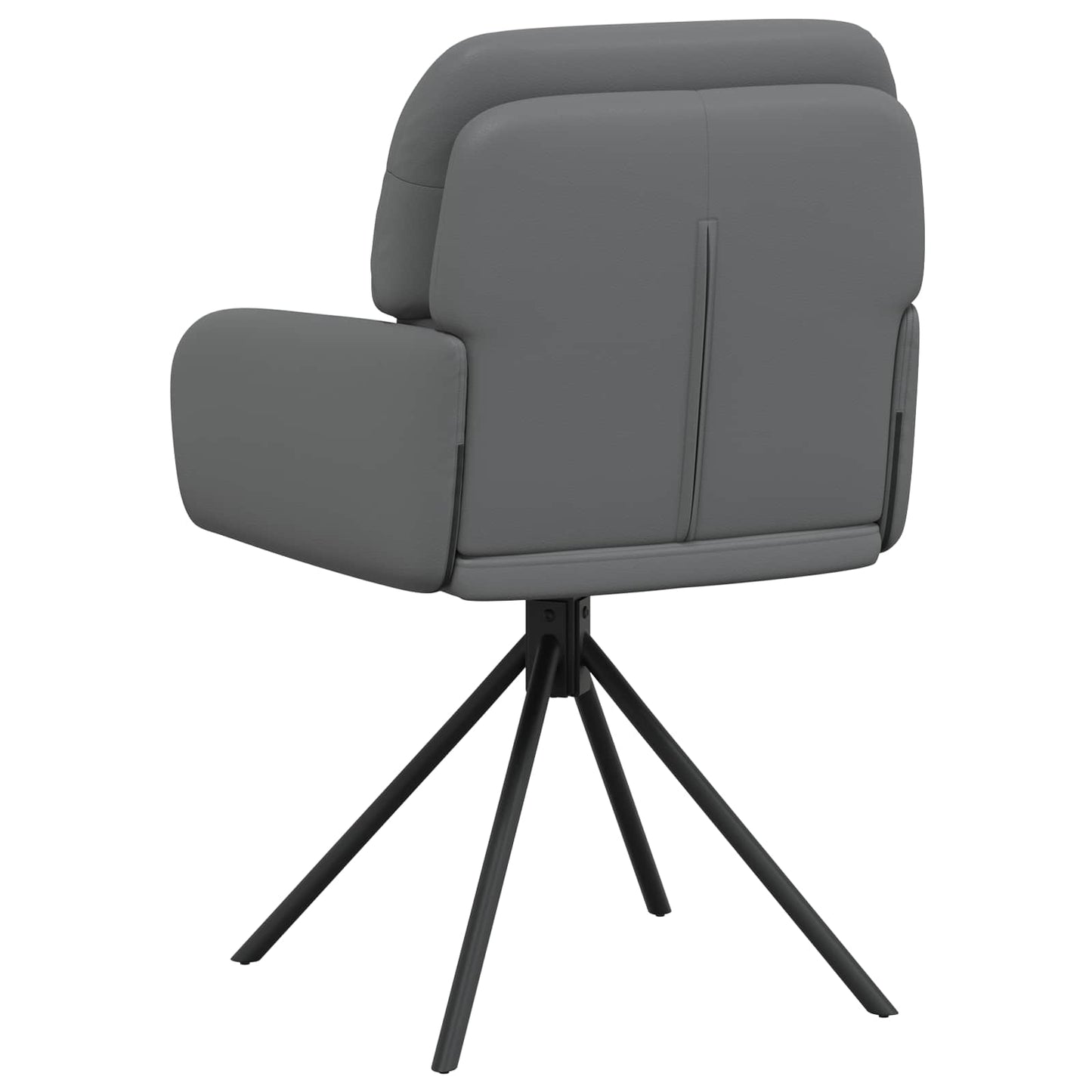 vidaXL Γυριστές καρέκλες φαγητού 4 pcs Τεχνητό Δέρμα Γκρι