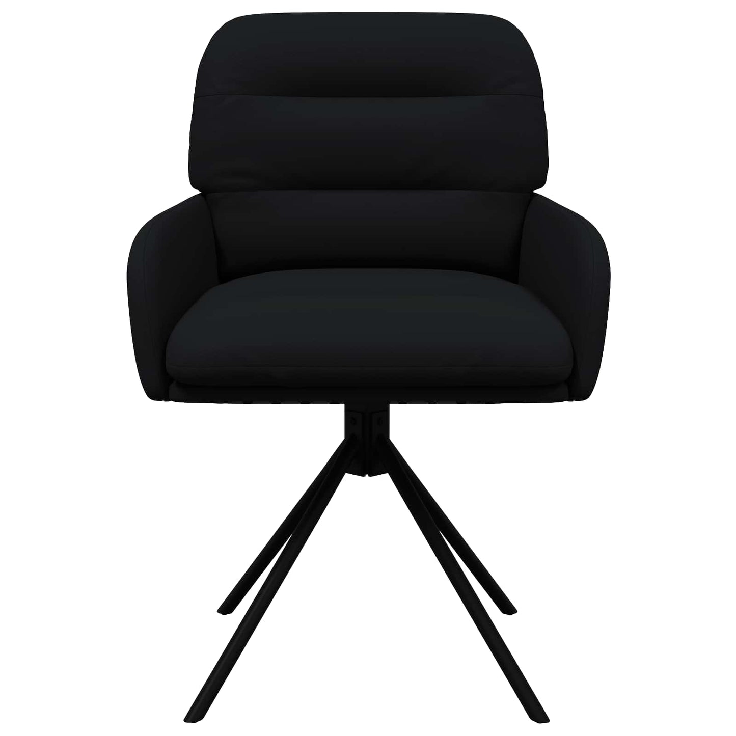 vidaXL Γυριστές καρέκλες φαγητού 6 pcs Τεχνητό Δέρμα Μαύρο