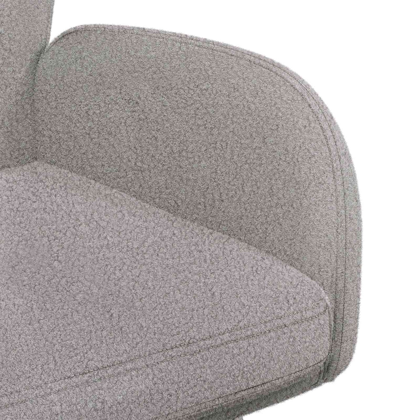 vidaXL Γυριστές καρέκλες φαγητού 4 pcs Μπουκλέ Ανοιχτό γκρι