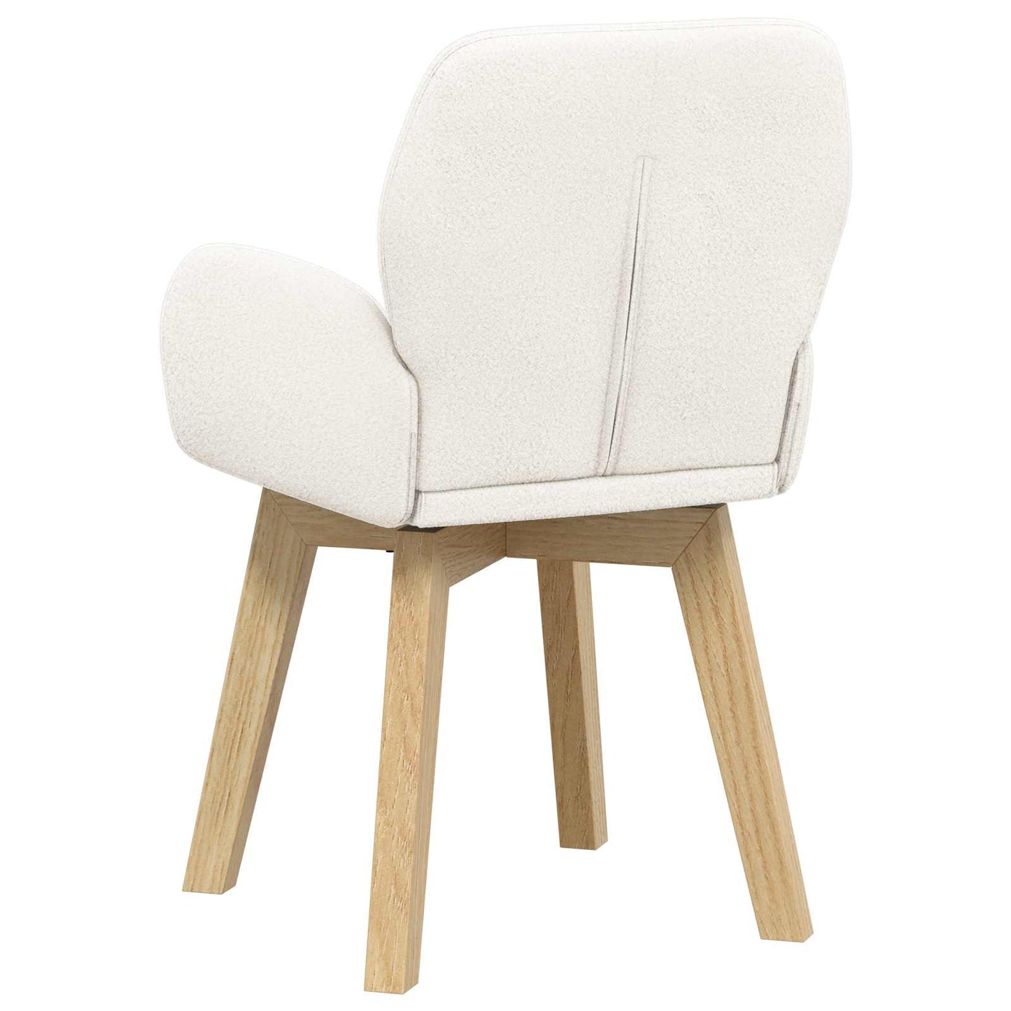 vidaXL Γυριστές καρέκλες φαγητού 4 pcs Μπουκλέ Κρεμ 54 x 58 x 87 εκ.