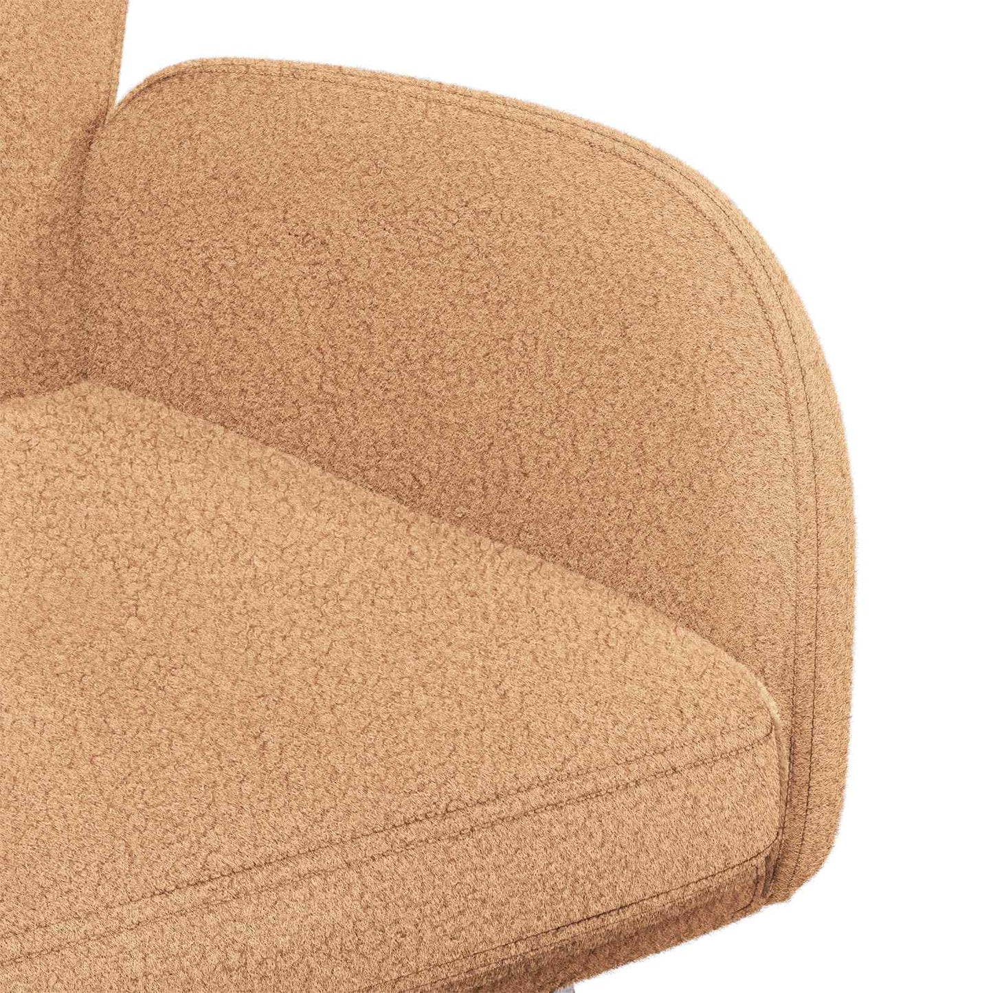 vidaXL Γυριστές καρέκλες φαγητού 4 pcs Μπουκλέ Μπεζ 54 x 58 x 87 εκ.