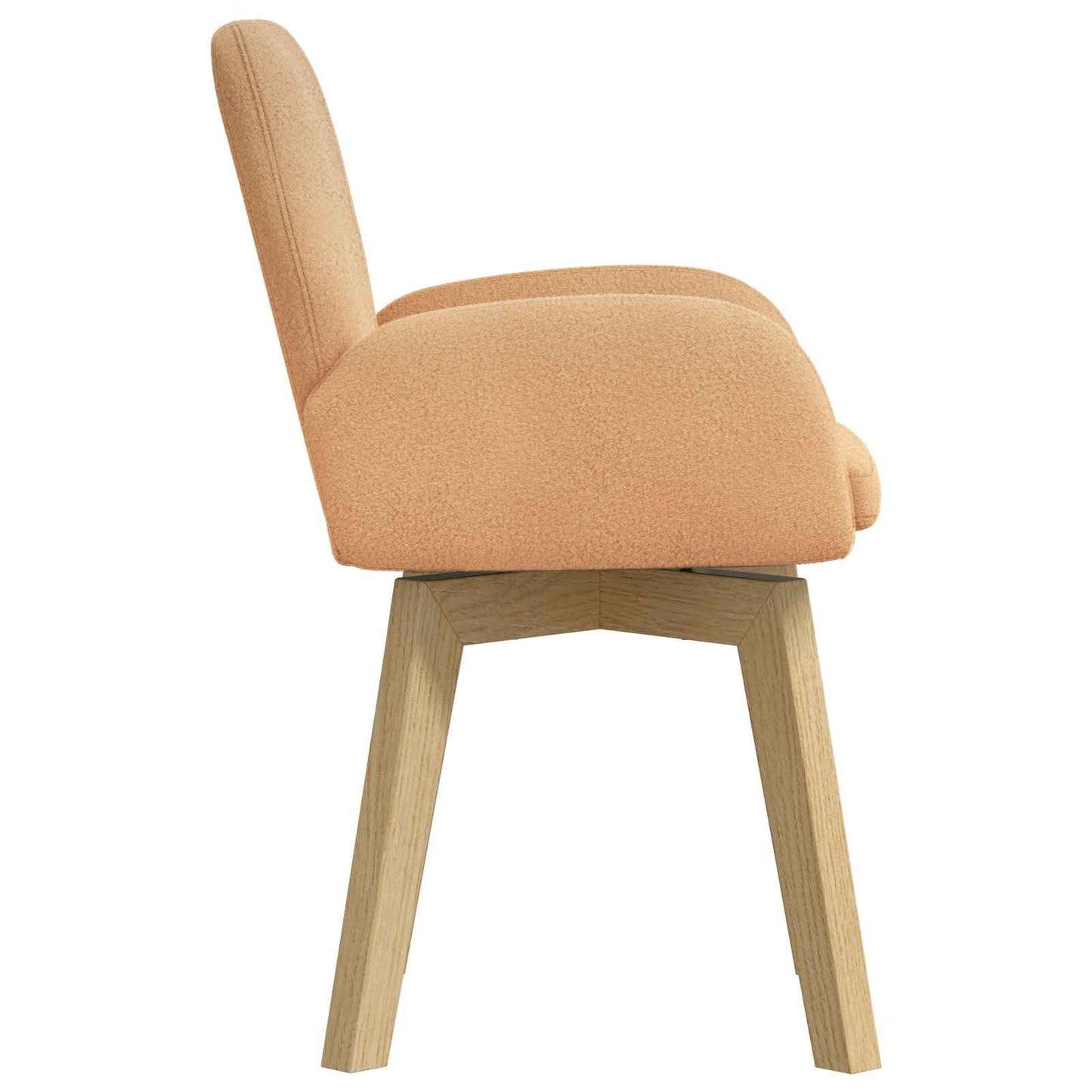 vidaXL Γυριστές καρέκλες φαγητού 4 pcs Μπουκλέ Μπεζ 54 x 58 x 87 εκ.