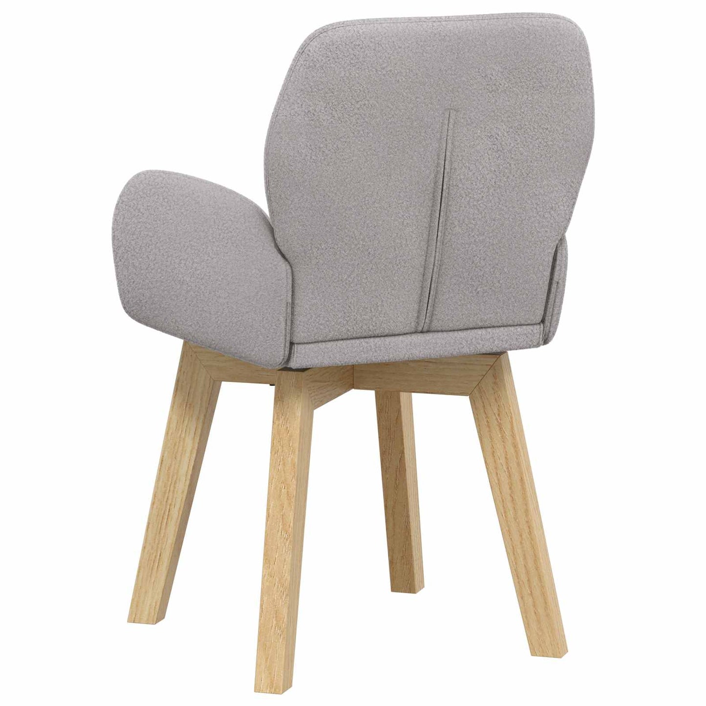 vidaXL Γυριστές καρέκλες φαγητού 6 pcs Μπουκλέ Ανοιχτό γκρι