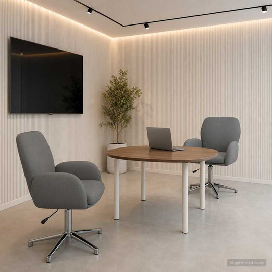 vidaXL Καρέκλες Γραφείου με Περιστροφή 2 τμχ. 54 x 58 x 90 εκ. Ύφασμα