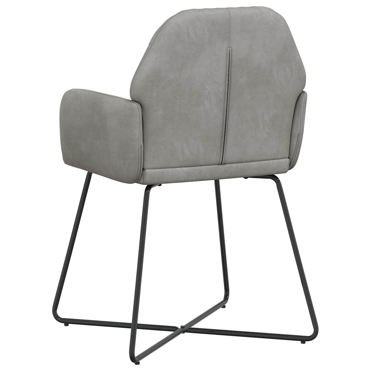 vidaXL Καρέκλες φαγητού 4 pcs Βελούδο Ανοιχτό γκρι 55 x 50 x 84 εκ.