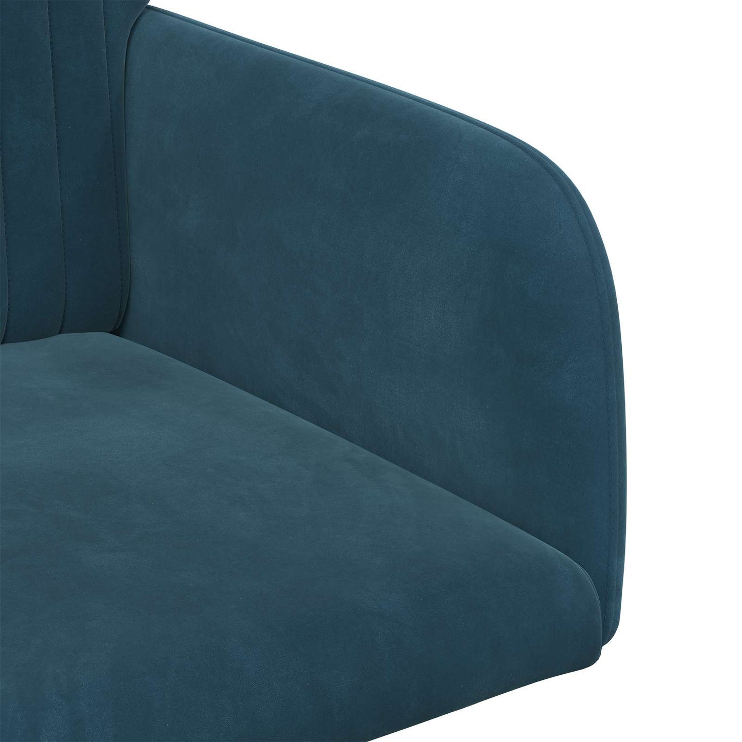 vidaXL Καρέκλες φαγητού 4 pcs Βελούδο Μπλε 55 x 50 x 84 εκ.