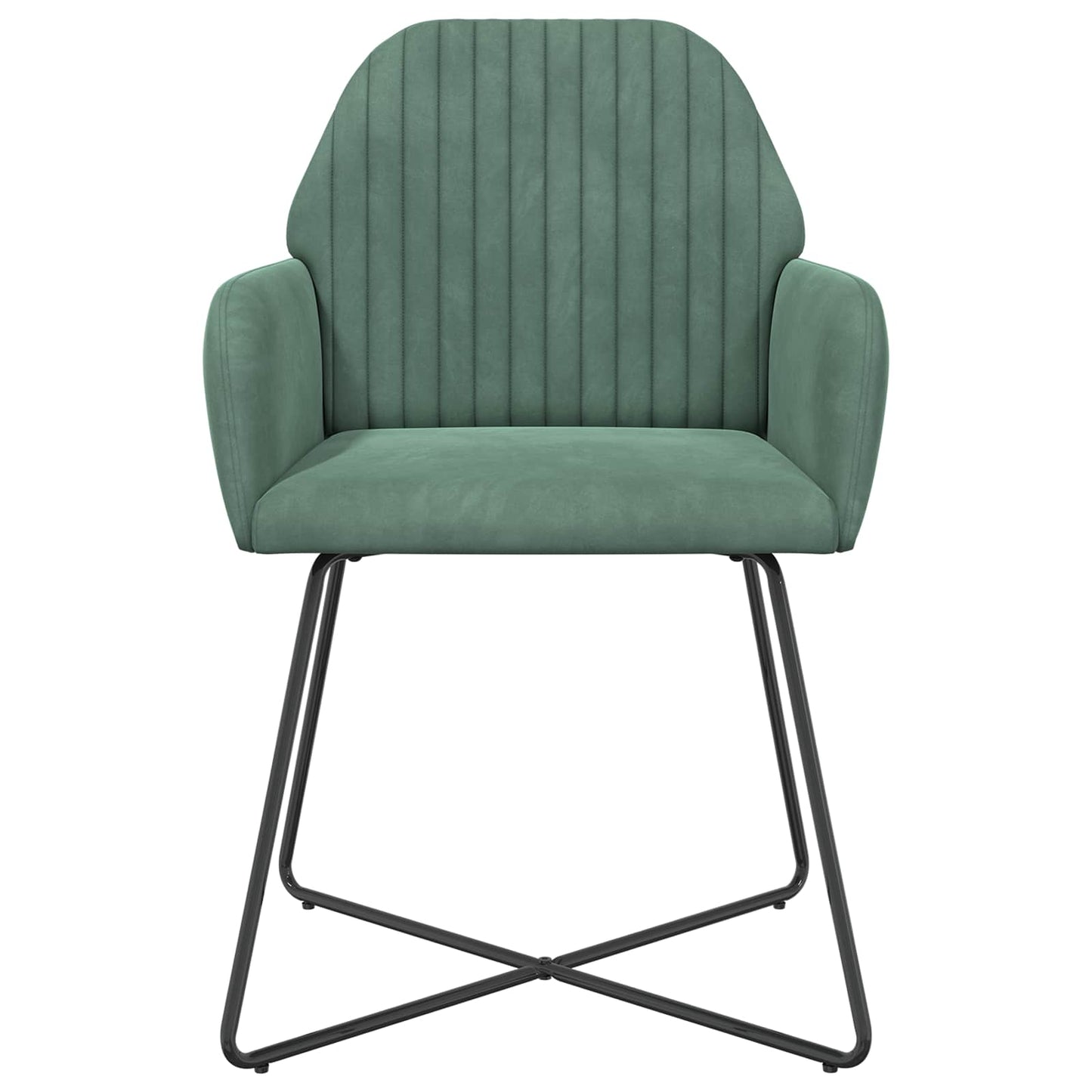 vidaXL Καρέκλες φαγητού 4 pcs Βελούδο Θαλασσί 55 x 50 x 84 εκ.
