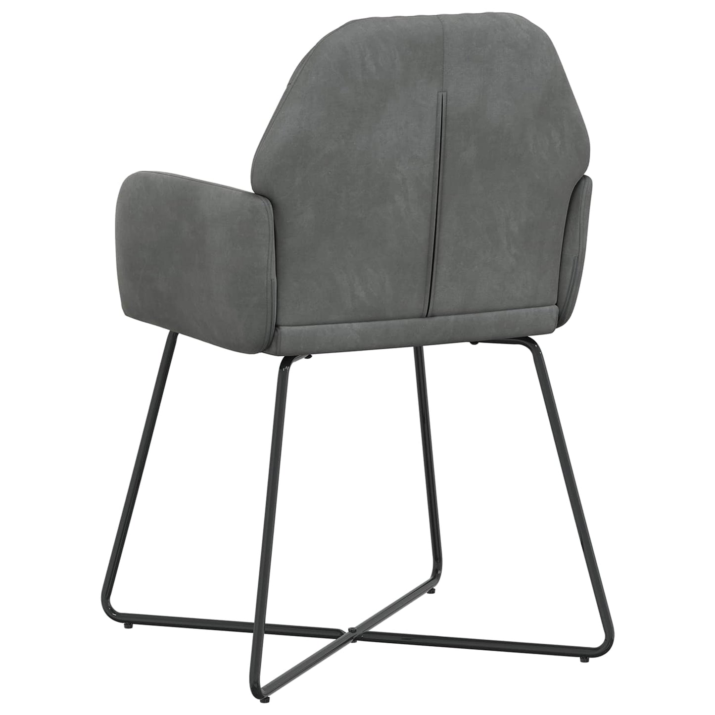 vidaXL Καρέκλες φαγητού 6 pcs Βελούδο Σκούρο Γκρι 55 x 50 x 84 εκ.