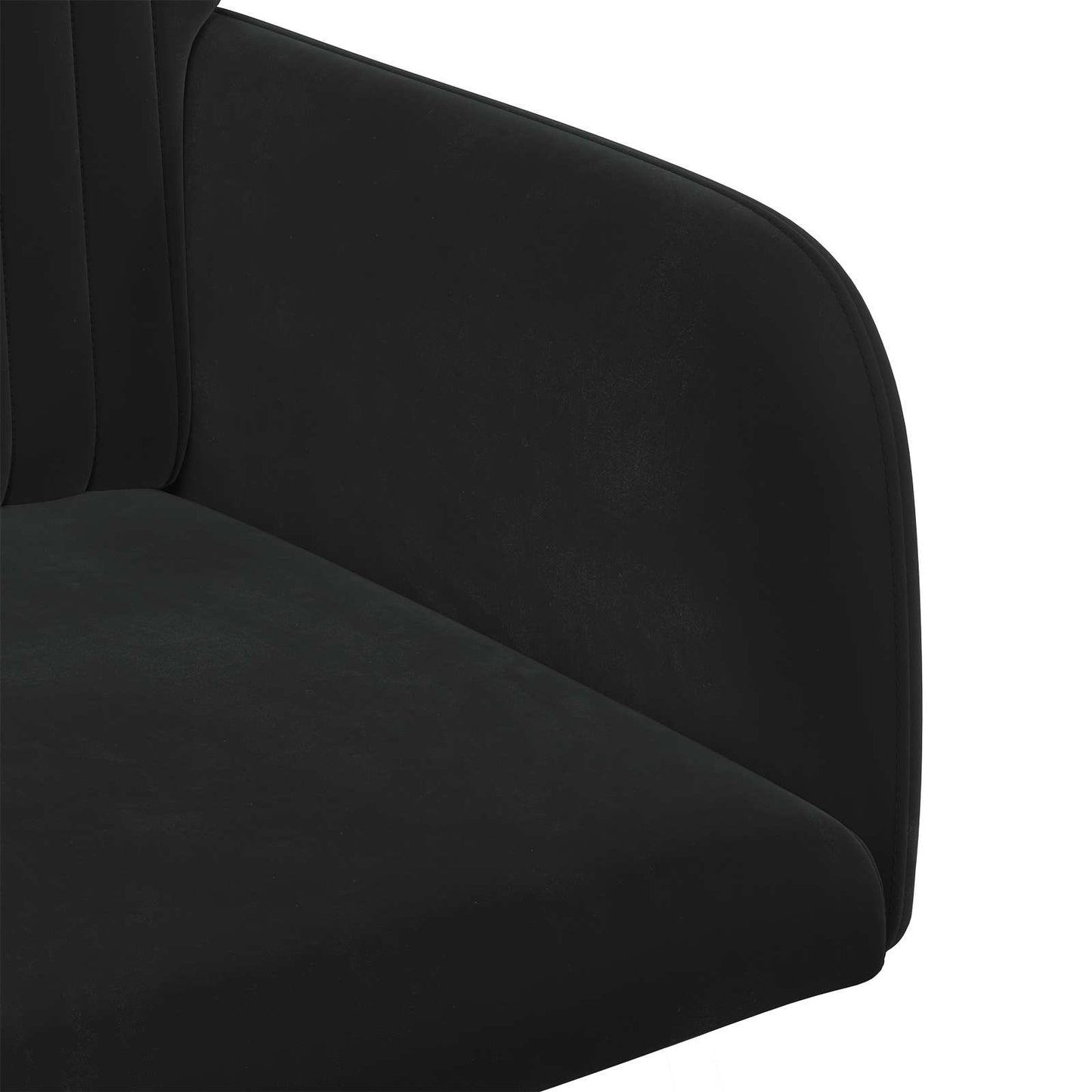 vidaXL Καρέκλες φαγητού 6 pcs Βελούδο Μαύρο 55 x 50 x 84 εκ.