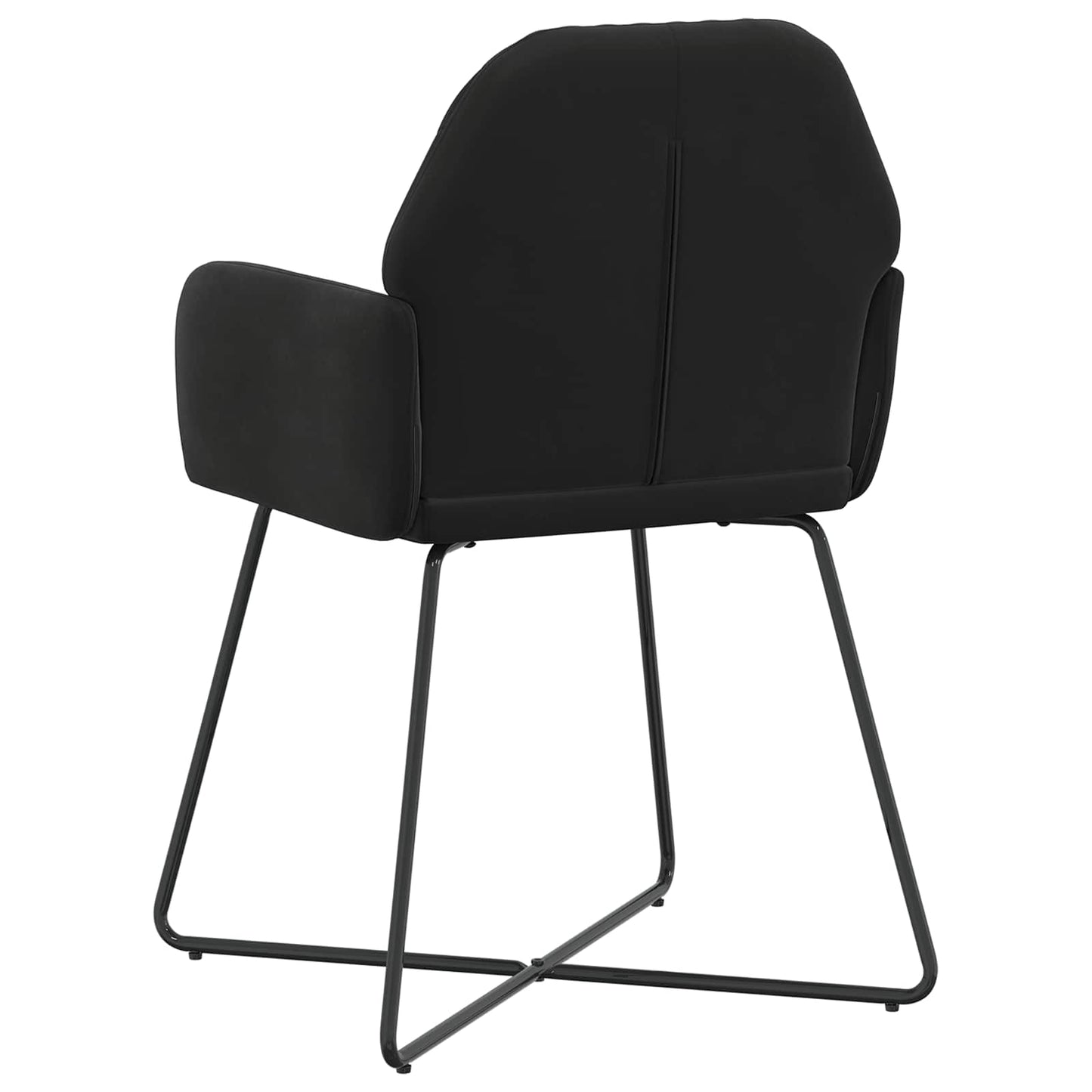 vidaXL Καρέκλες φαγητού 6 pcs Βελούδο Μαύρο 55 x 50 x 84 εκ.