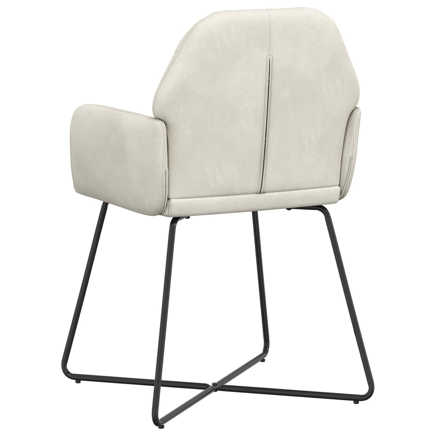 vidaXL Καρέκλες φαγητού 6 pcs Βελούδο Κρεμ 55 x 50 x 84 εκ.