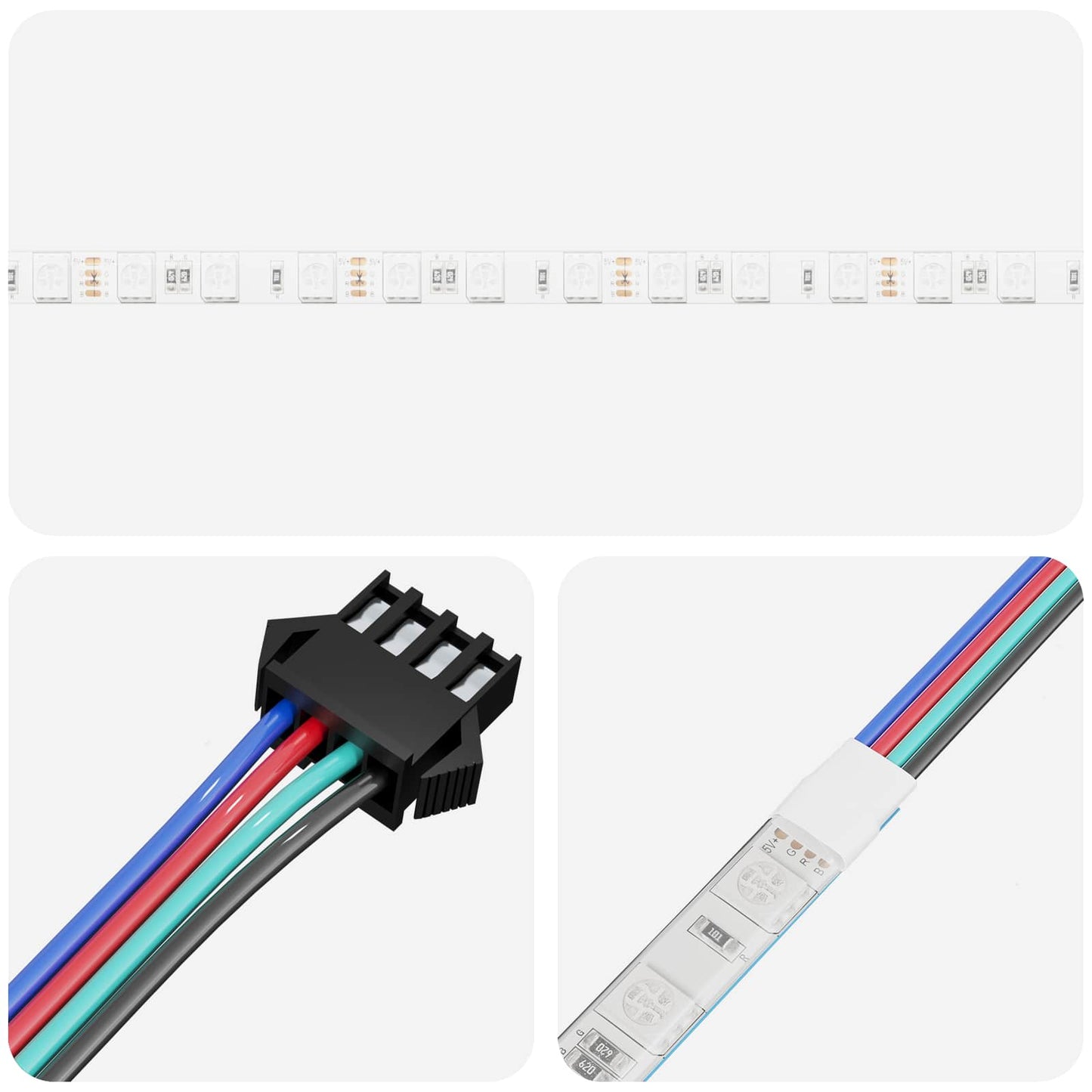 vidaXL Λωρίδα LED 12 τμχ. Μαύρο και Διαφανές Χαλκός και Πλαστικό