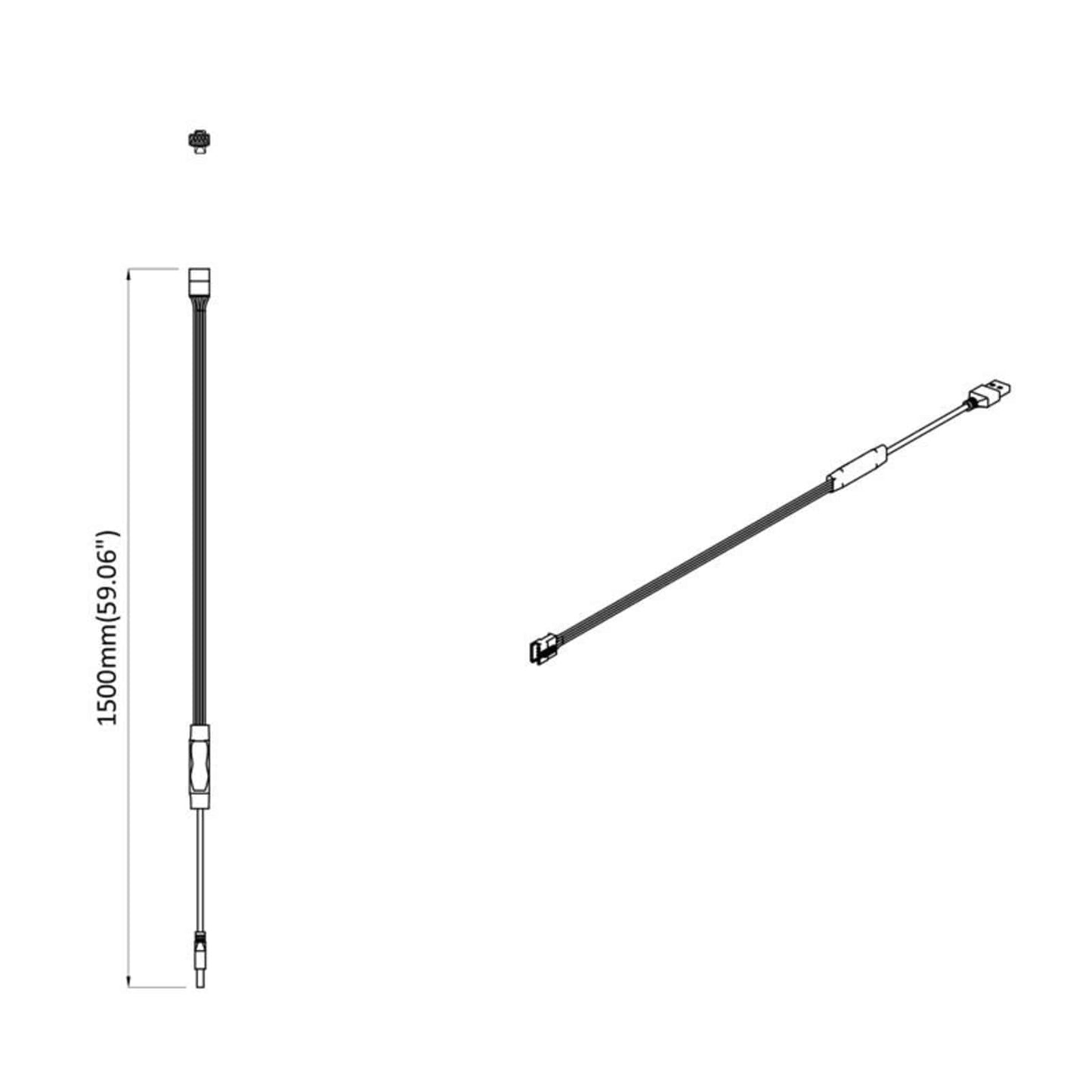 vidaXL Λωρίδα LED 2 pcs Μαύρο και Λευκό 1745 χιλιοστά