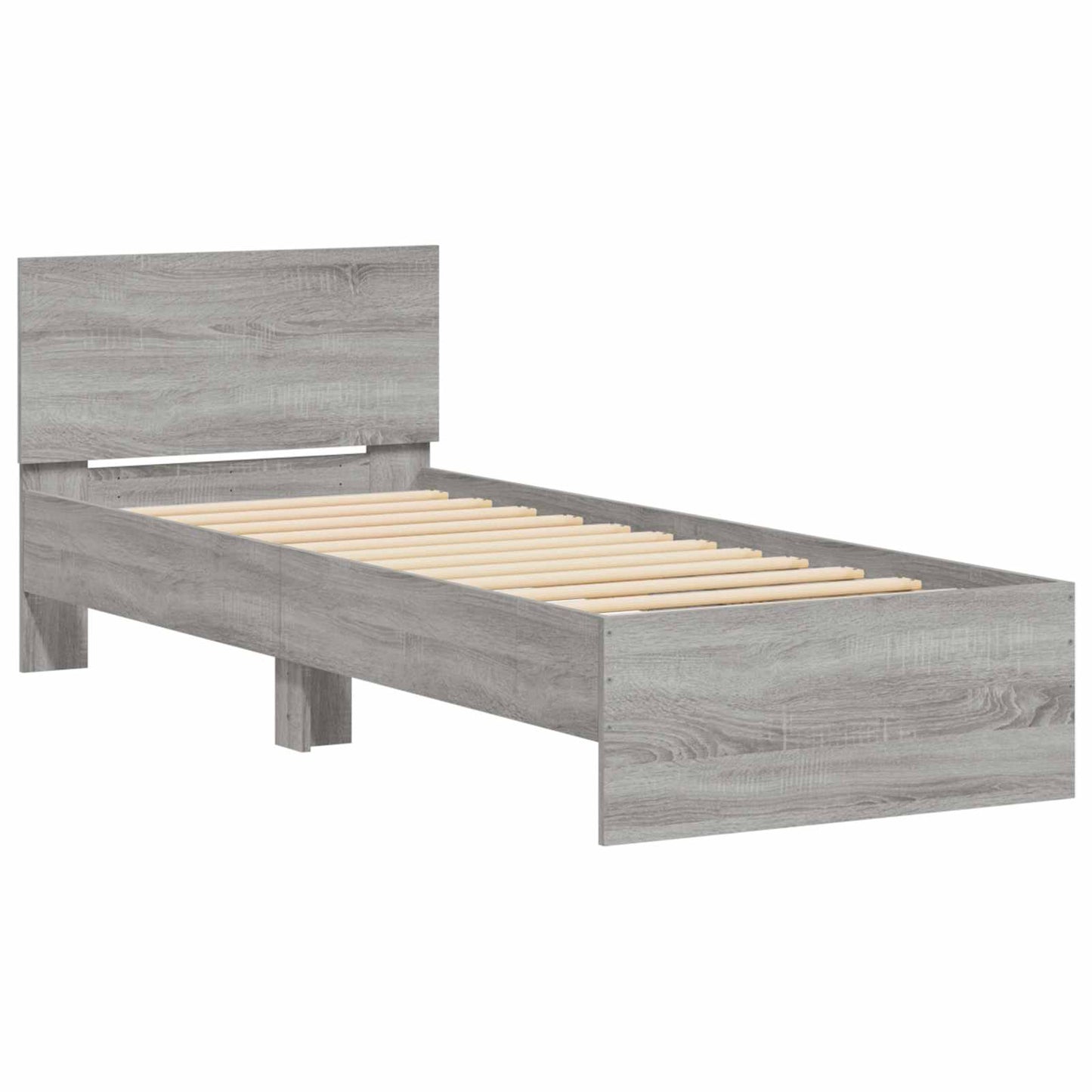 vidaXL Κρεβάτι με φωτισμό LED Γκρι Sonoma 80 x 200 cm