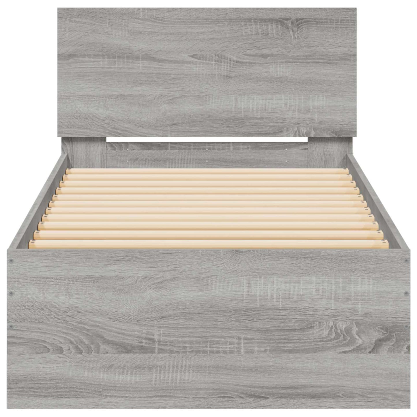 vidaXL Κρεβάτι με φωτισμό LED Γκρι Sonoma 80 x 200 cm