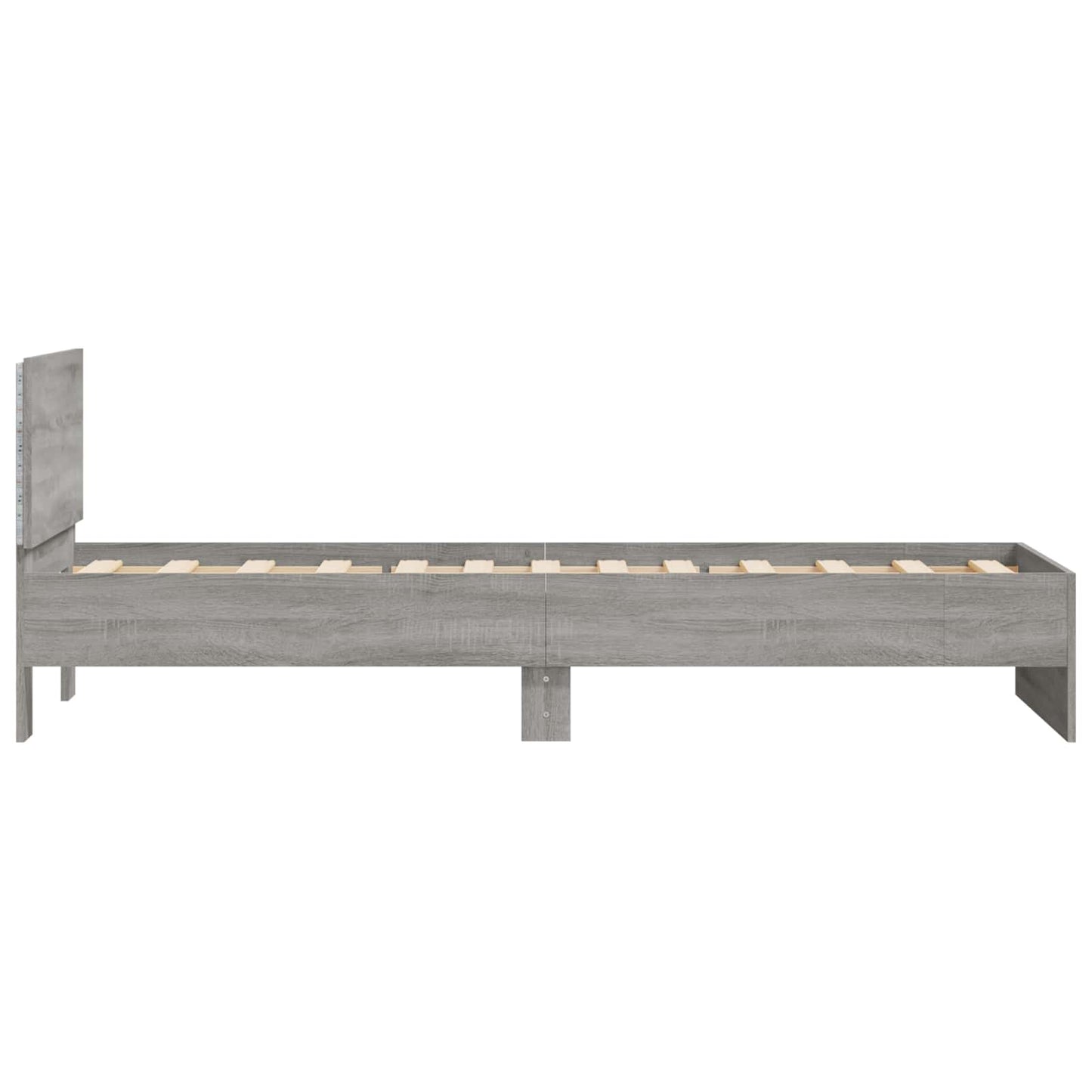 vidaXL Κρεβάτι με φωτισμό LED Γκρι Sonoma 80 x 200 cm