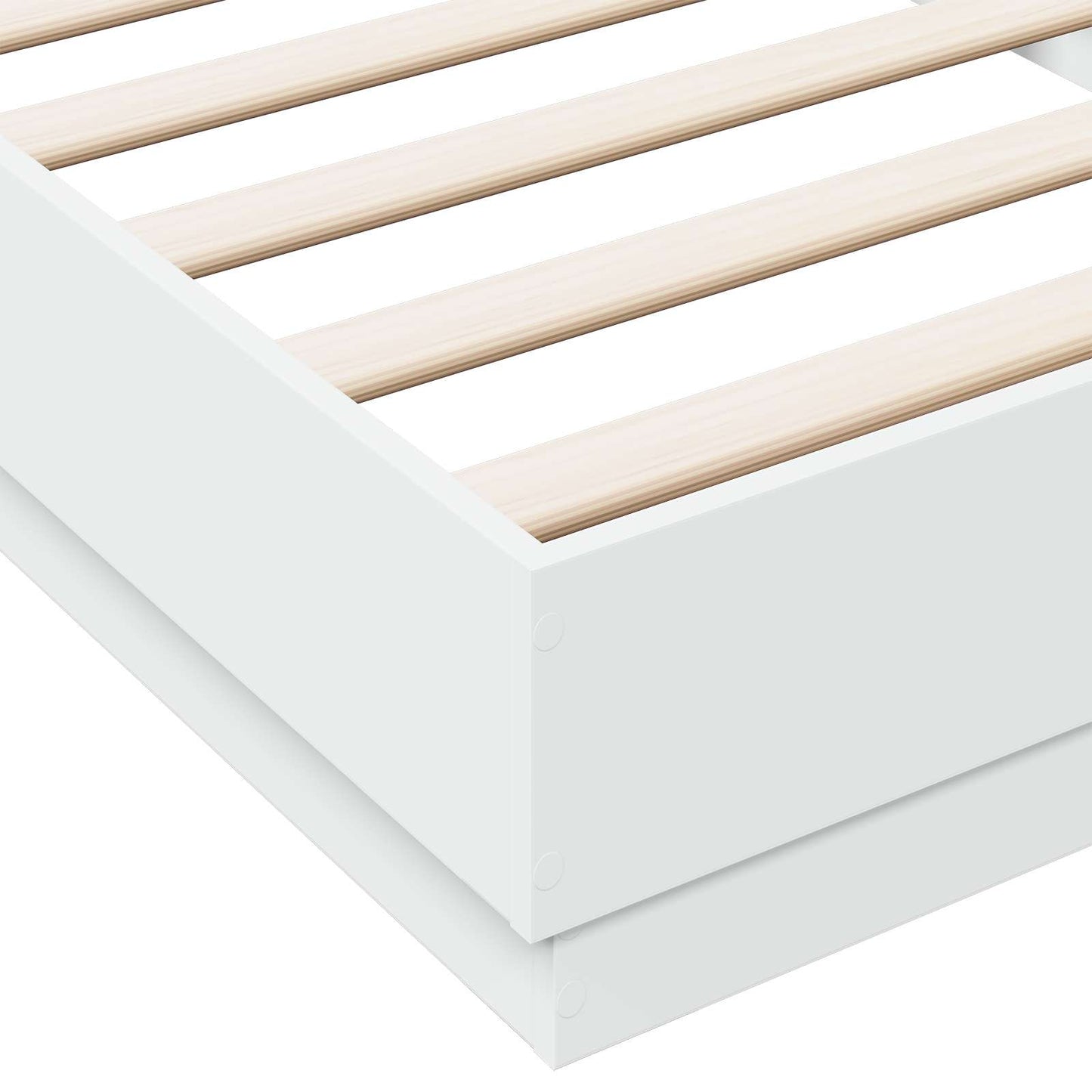 vidaXL Κρεβάτι με φωτισμό LED Λευκό 80 x 200 cm Επεξεργασμένο Ξύλο