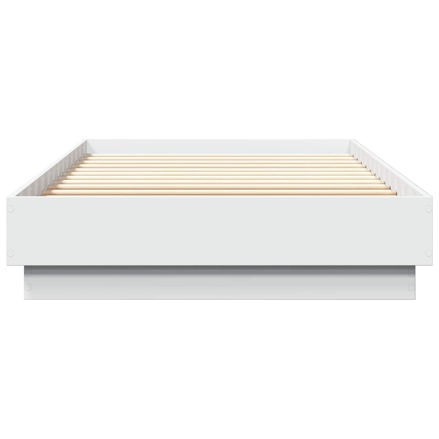 vidaXL Κρεβάτι με φωτισμό LED Λευκό 80 x 200 cm Επεξεργασμένο Ξύλο