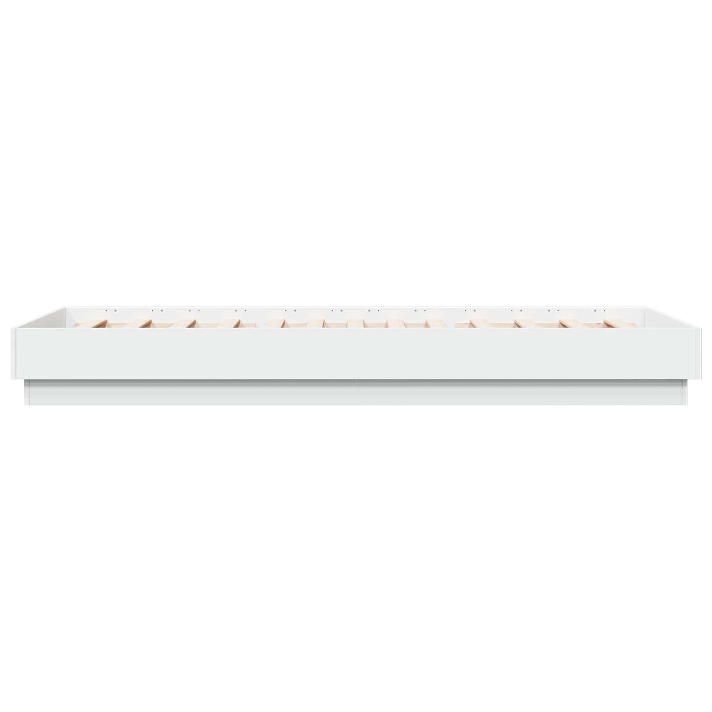 vidaXL Κρεβάτι με φωτισμό LED Λευκό 80 x 200 cm Επεξεργασμένο Ξύλο