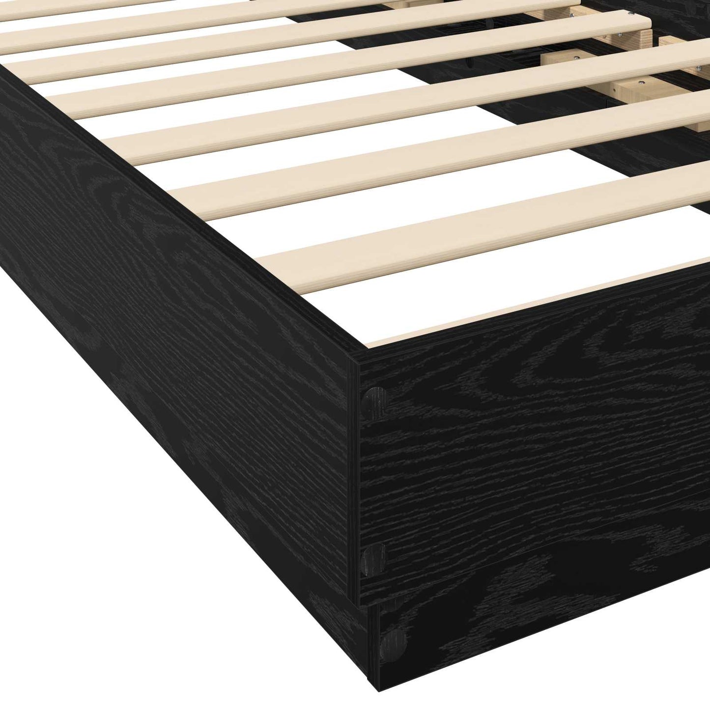vidaXL Κρεβάτι με φωτισμό LED Μαύρη Δρυς 80 x 200 cm