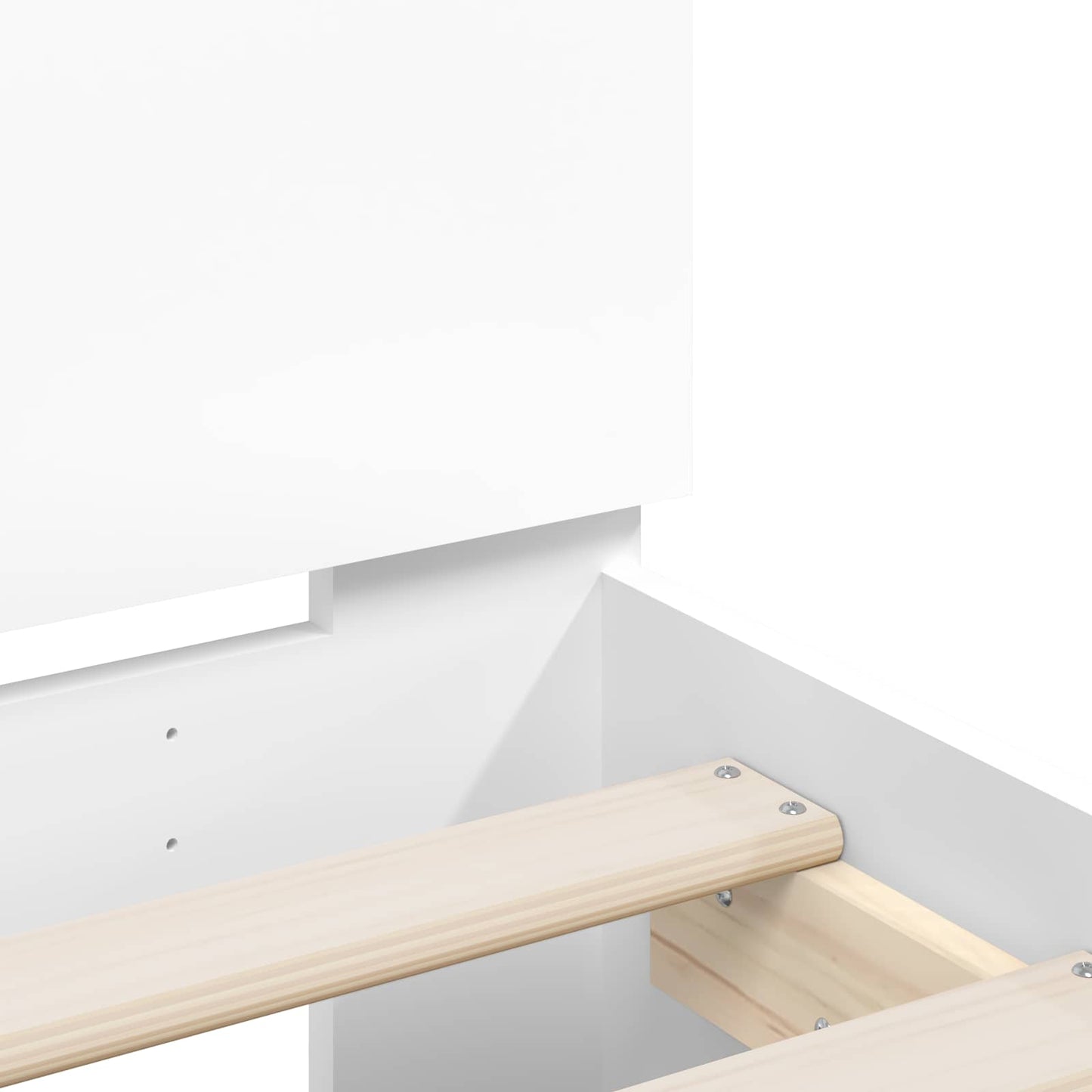 vidaXL Κρεβάτι με Κεφαλάρι Λευκό 80 x 200 cm Επεξεργασμένο Ξύλο