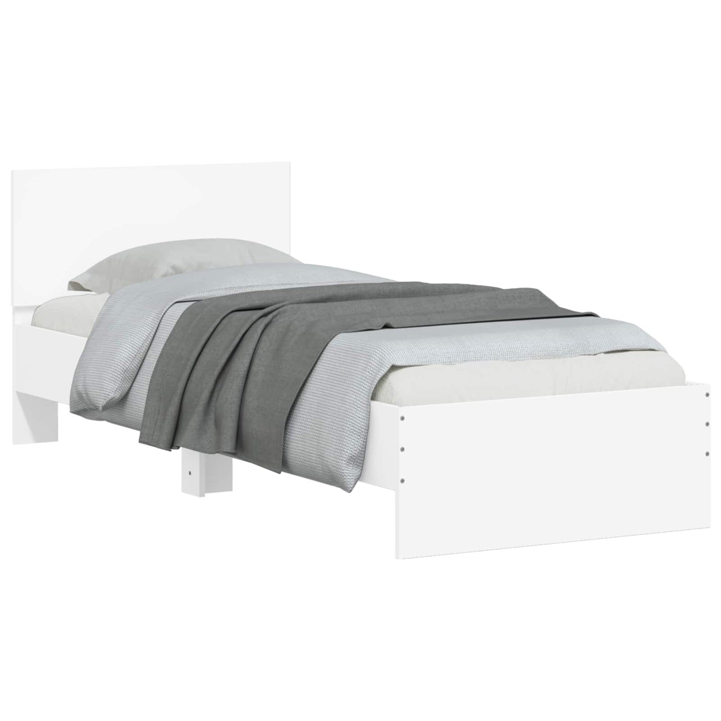 vidaXL Κρεβάτι με Κεφαλάρι Λευκό 80 x 200 cm