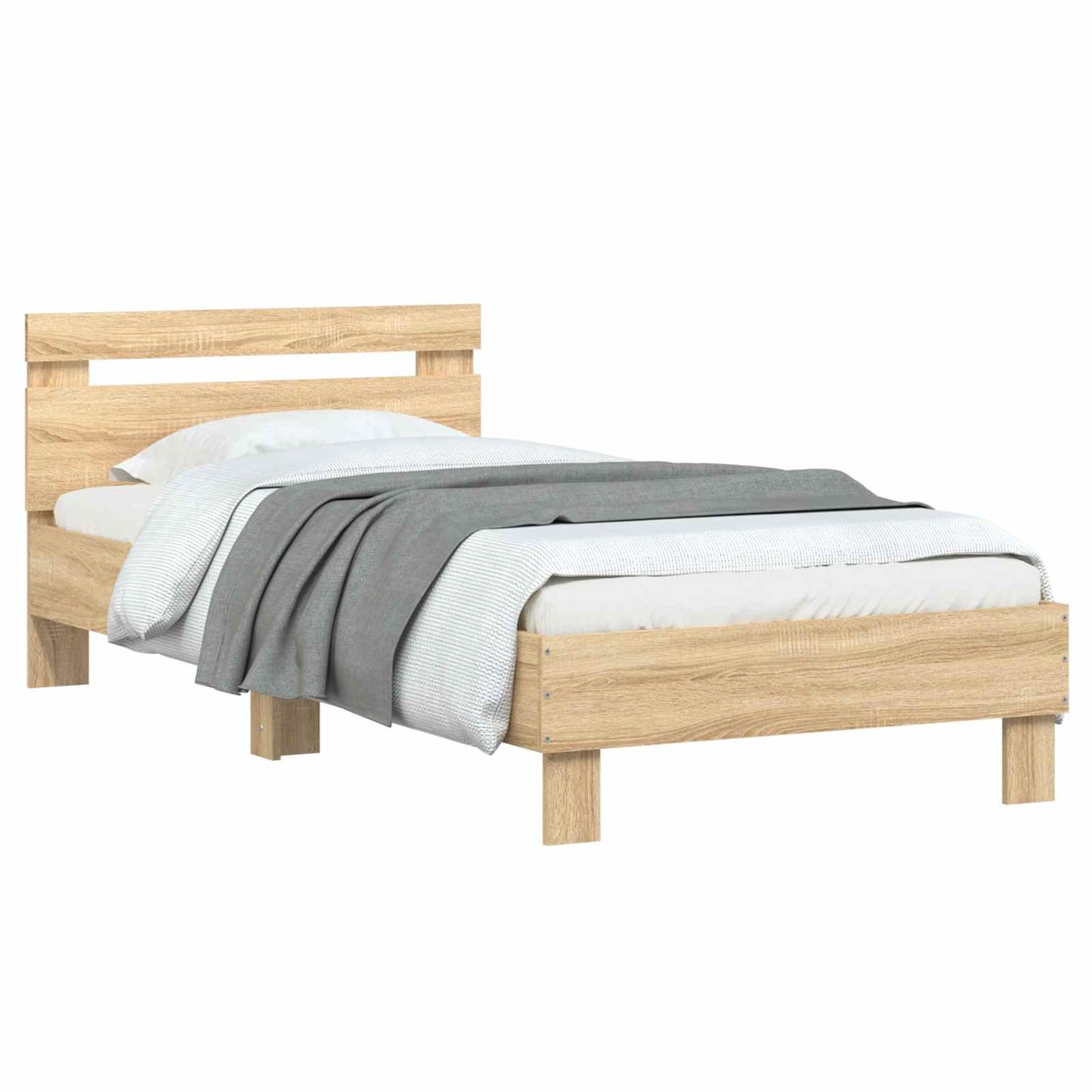 vidaXL Κρεβάτι με Κεφαλάρι Sonoma Δρυς 80 x 200 cm Επεξεργασμένο Ξύλο