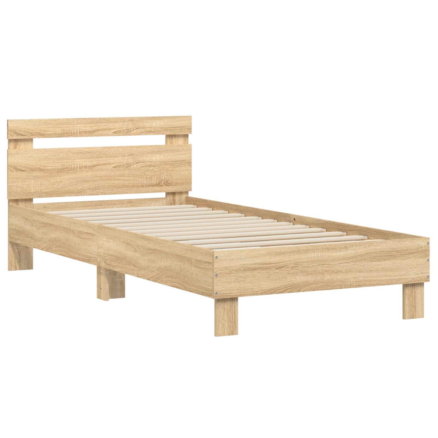 vidaXL Κρεβάτι με Κεφαλάρι Sonoma Δρυς 80 x 200 cm Επεξεργασμένο Ξύλο