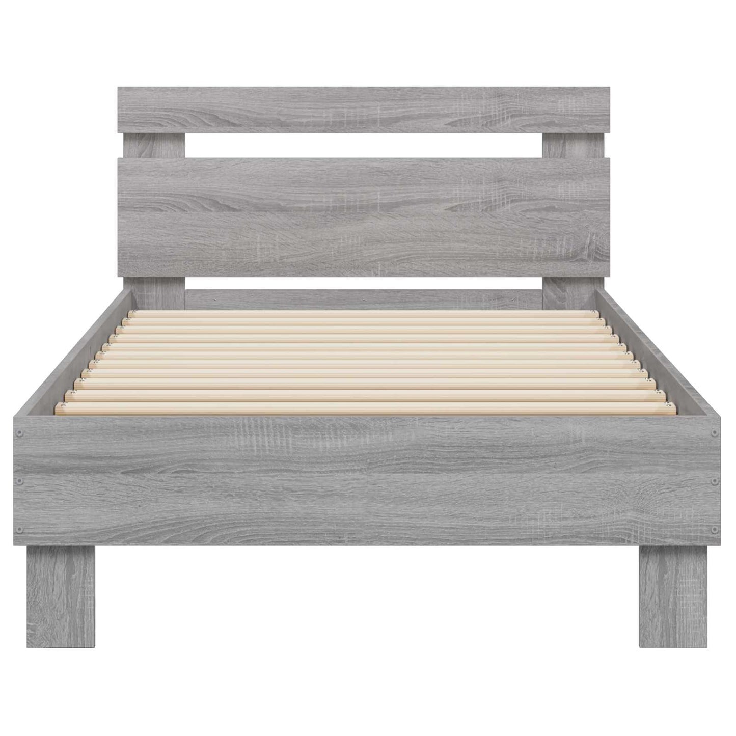 vidaXL Κρεβάτι με Κεφαλάρι Γκρι Sonoma 80 x 200 cm Επεξεργασμένο Ξύλο