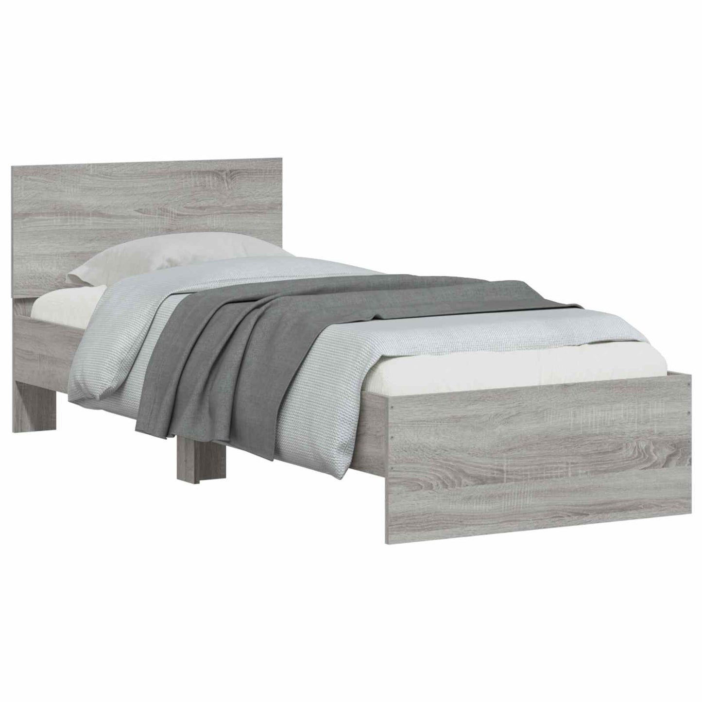 vidaXL Κρεβάτι με Κεφαλάρι Γκρι Σονομά 80 x 200 cm