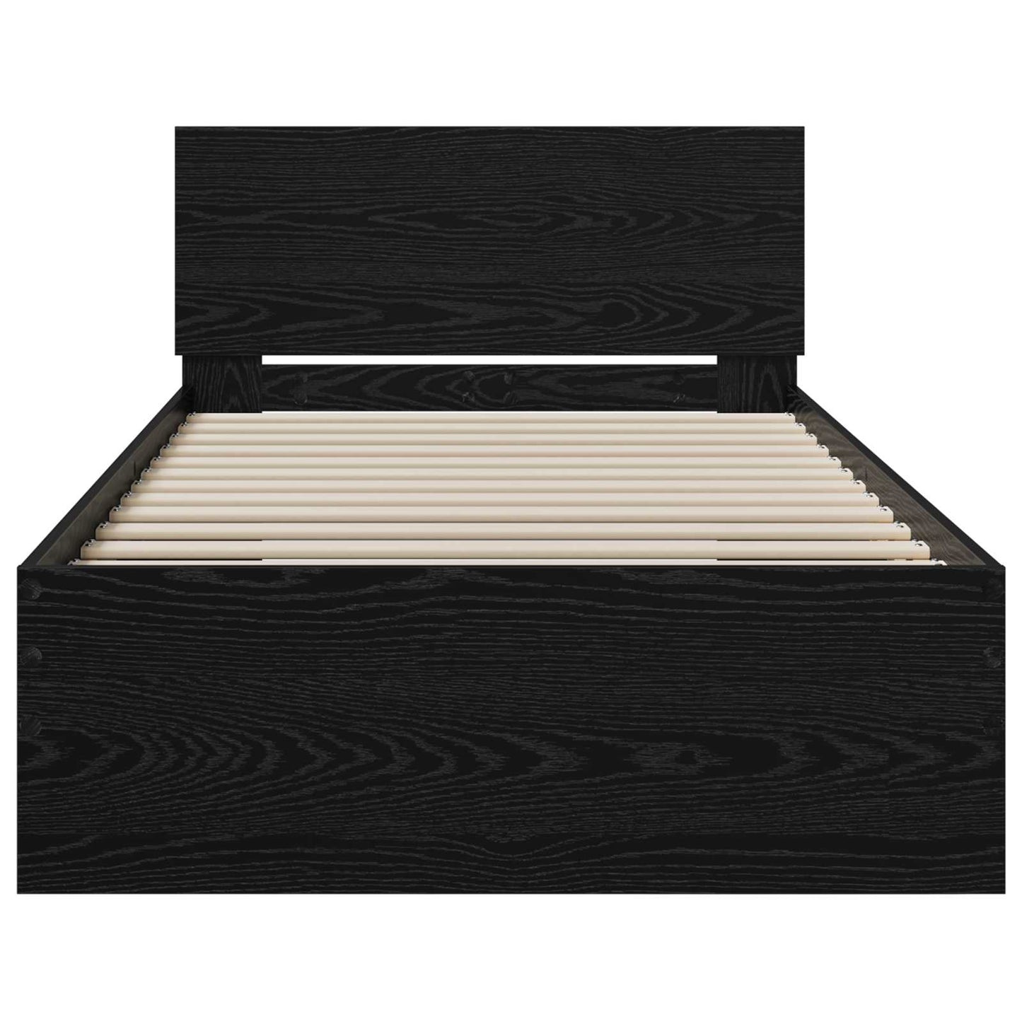 vidaXL Κρεβάτι με Κεφαλάρι Μαύρη Δρυς 80 x 200 cm