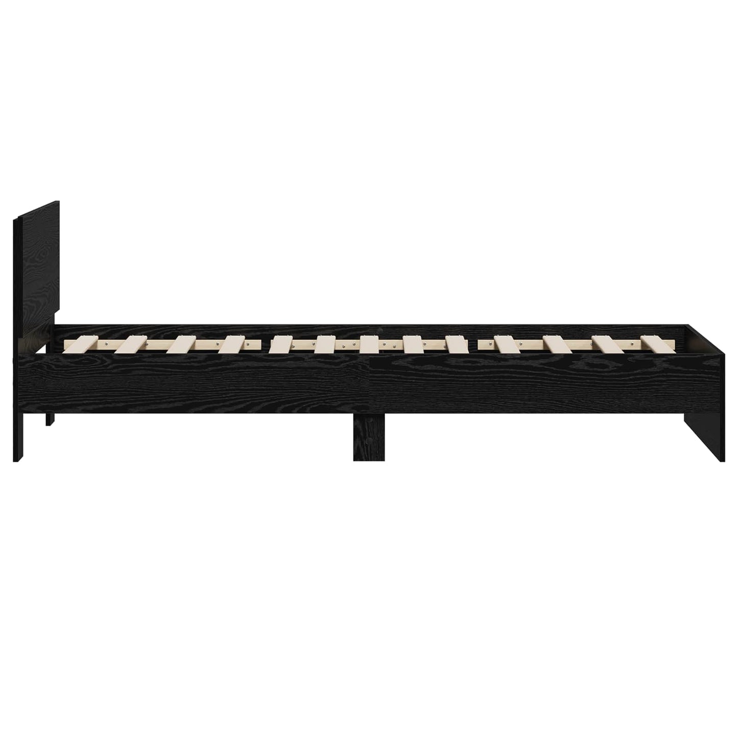 vidaXL Κρεβάτι με Κεφαλάρι Μαύρη Δρυς 80 x 200 cm