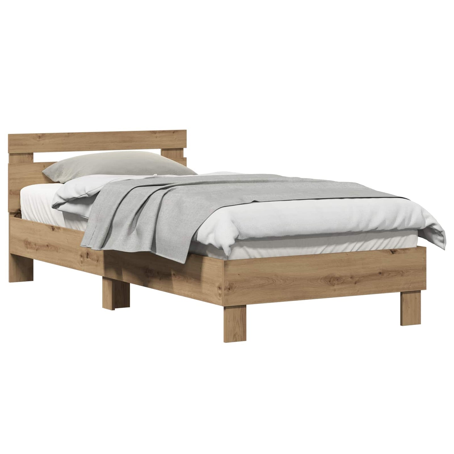vidaXL Κρεβάτι με Κεφαλάρι Artisan Δρυς 80 x 200 cm Επεξεργασμένο Ξύλο