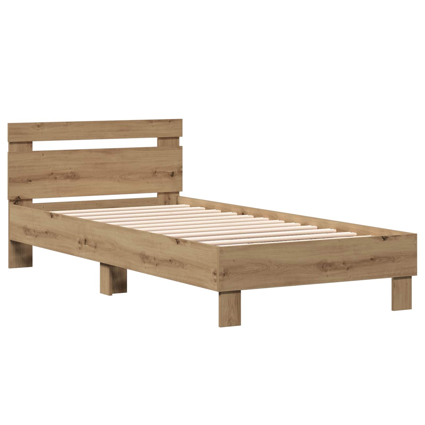 vidaXL Κρεβάτι με Κεφαλάρι Artisan Δρυς 80 x 200 cm Επεξεργασμένο Ξύλο