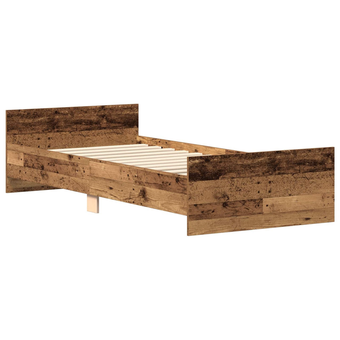 vidaXL Κρεβάτι με Κεφαλάρι Παλαιωμένο ξύλο 80 x 200 cm