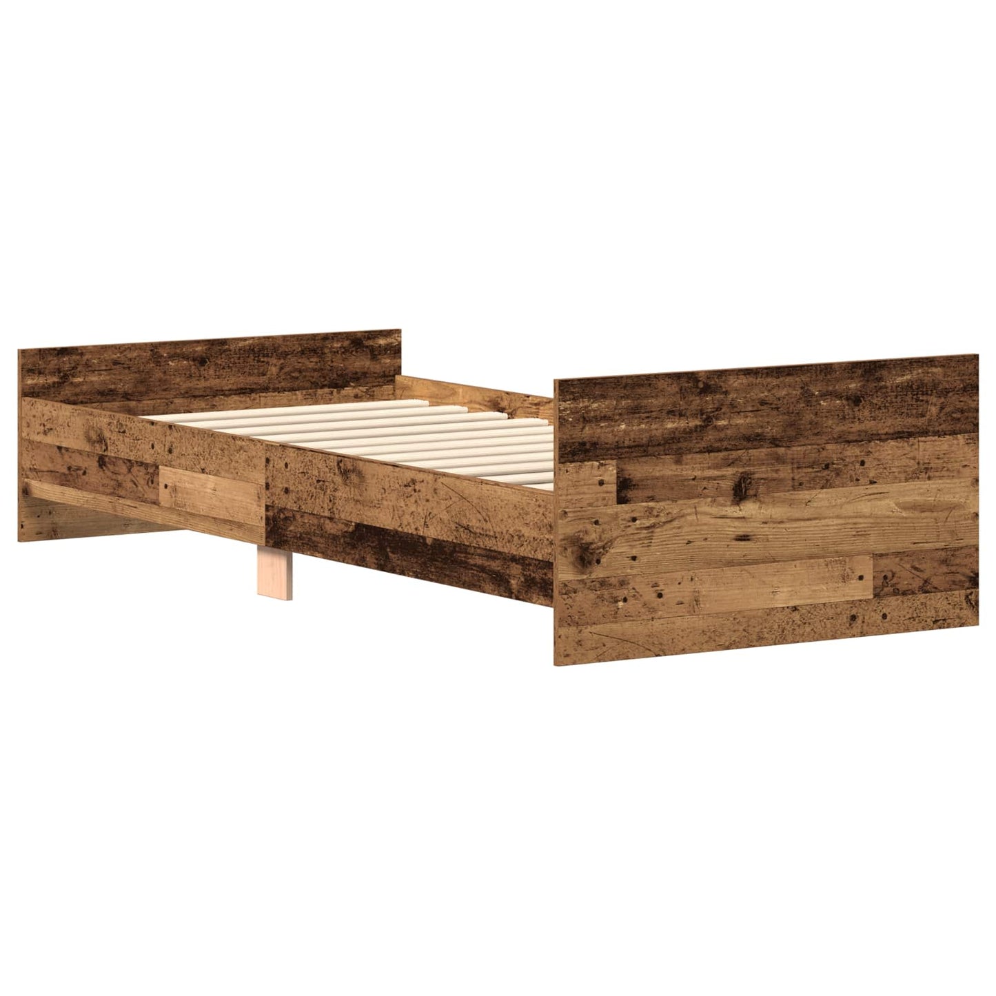 vidaXL Κρεβάτι με Κεφαλάρι Παλαιωμένο ξύλο 80 x 200 cm