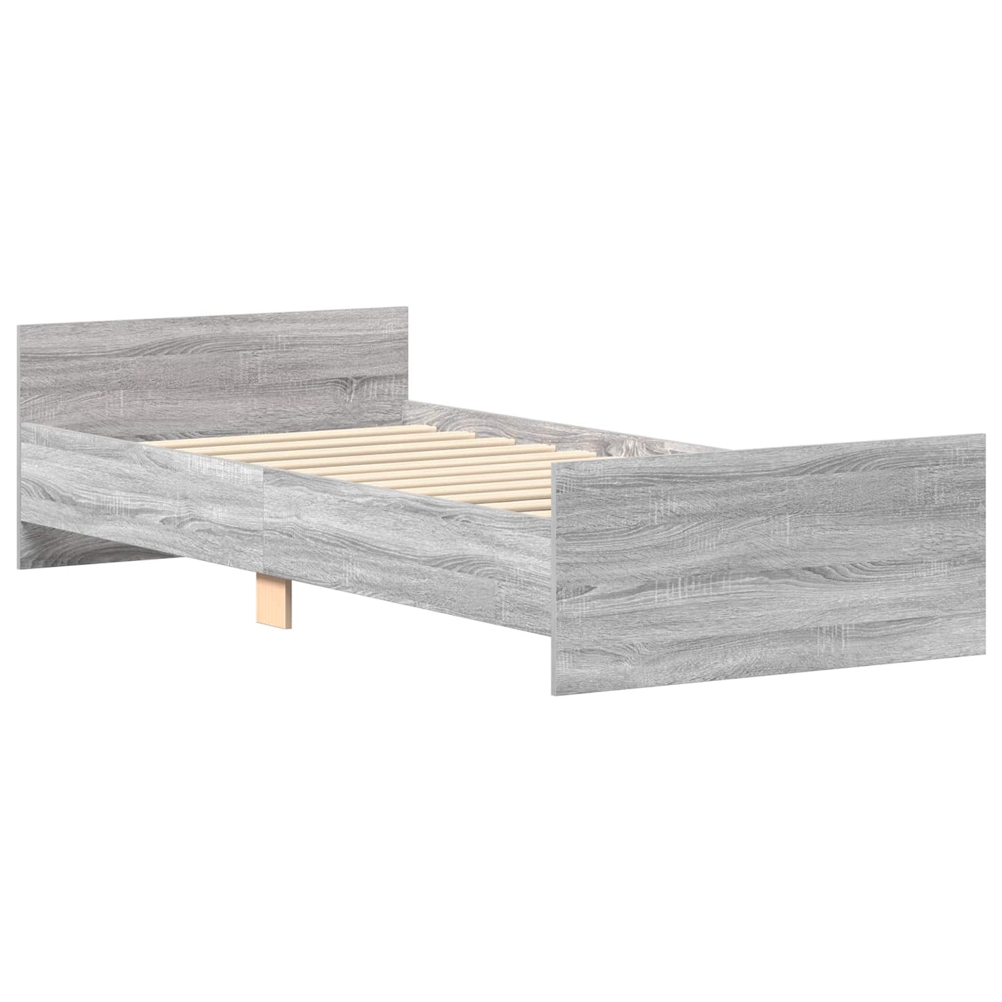 vidaXL Κρεβάτι με Κεφαλάρι Γκρι Sonoma 80 x 200 cm Επεξεργασμένο Ξύλο