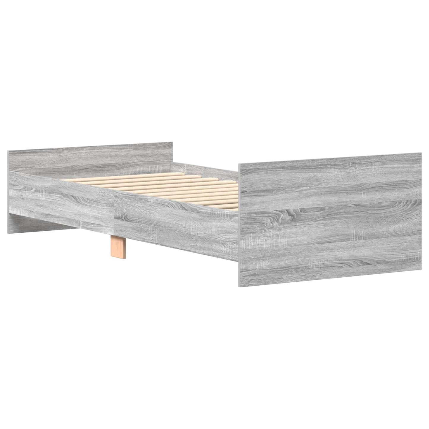 vidaXL Κρεβάτι με Κεφαλάρι Γκρι Sonoma 80 x 200 cm Επεξεργασμένο Ξύλο