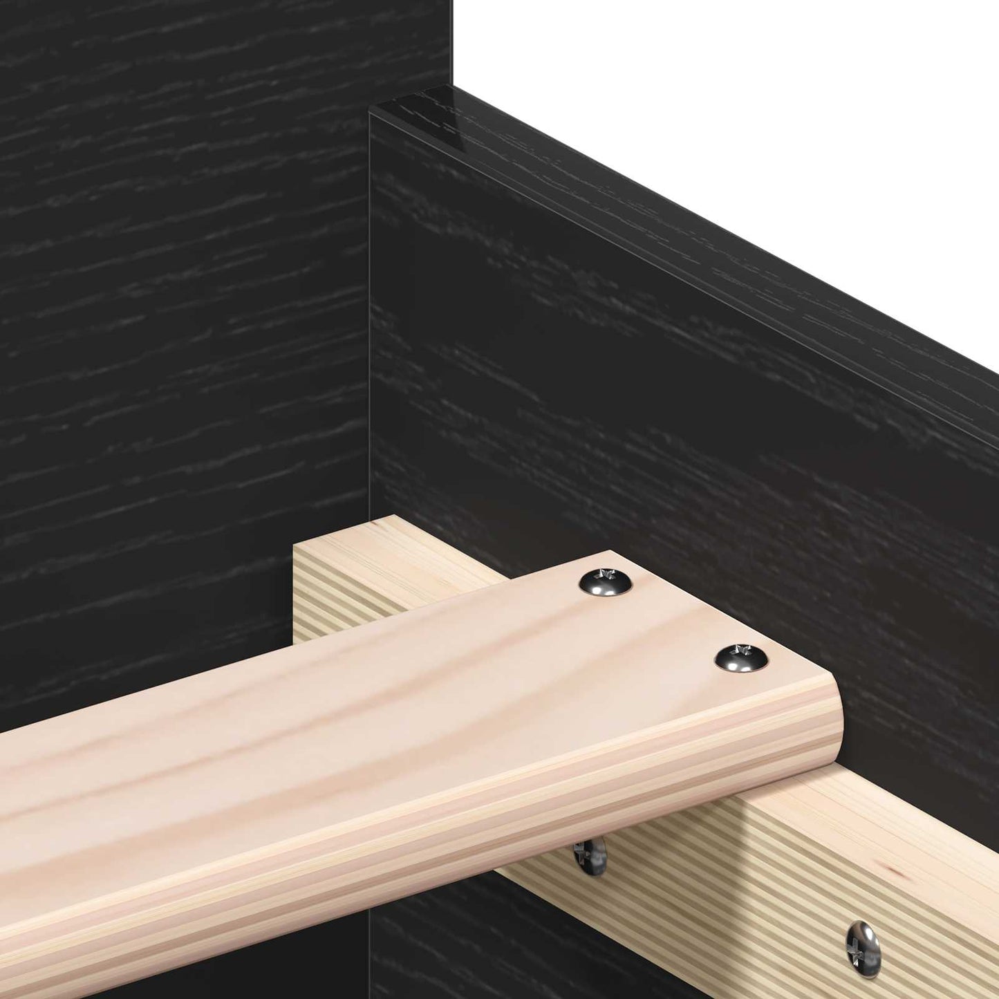 vidaXL Κρεβάτι με Κεφαλάρι Μαύρη Δρυς 80 x 200 cm Επεξεργασμένο Ξύλο